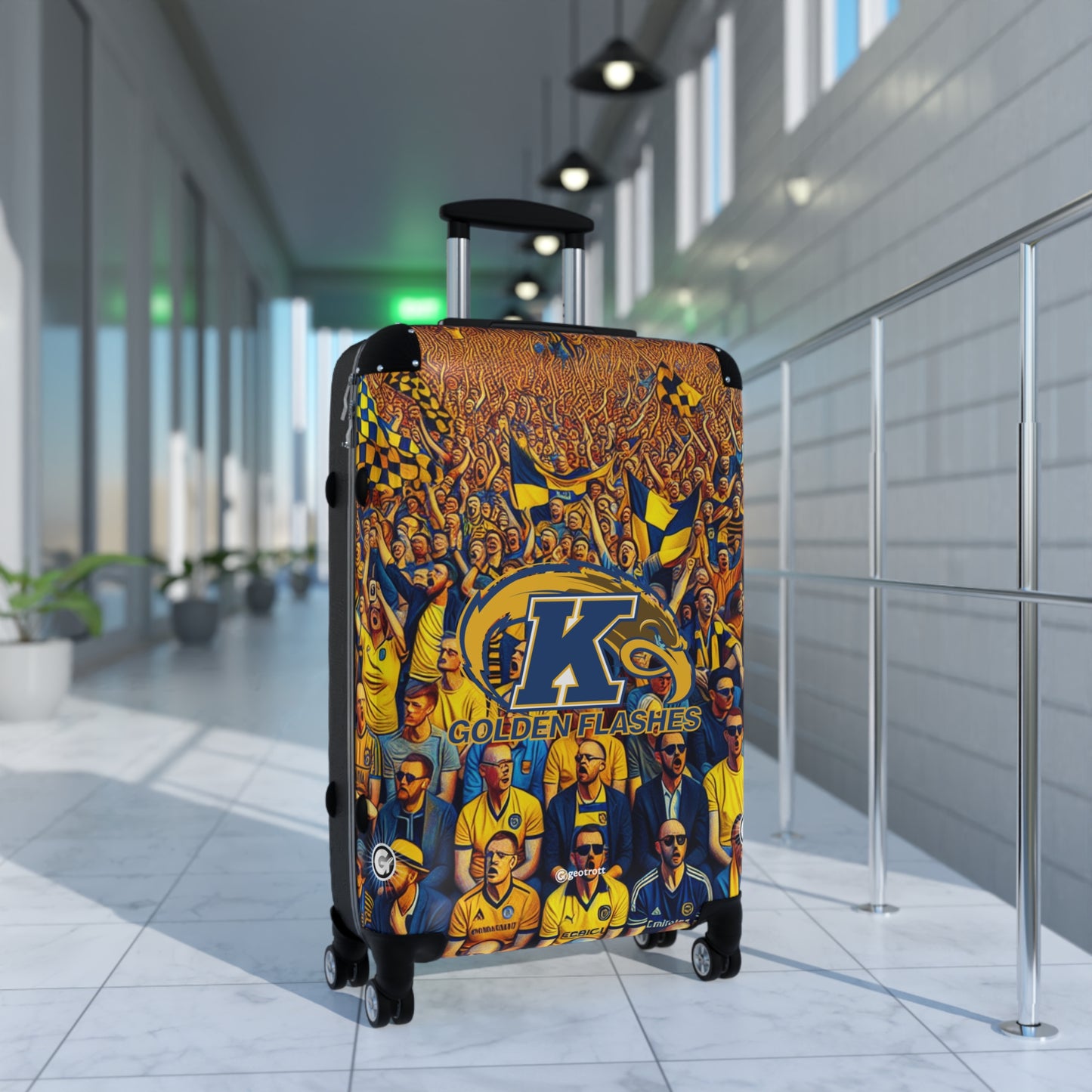 Kent State Golden Flashes College Luggage Bag Rolling Suitcase Spinner
