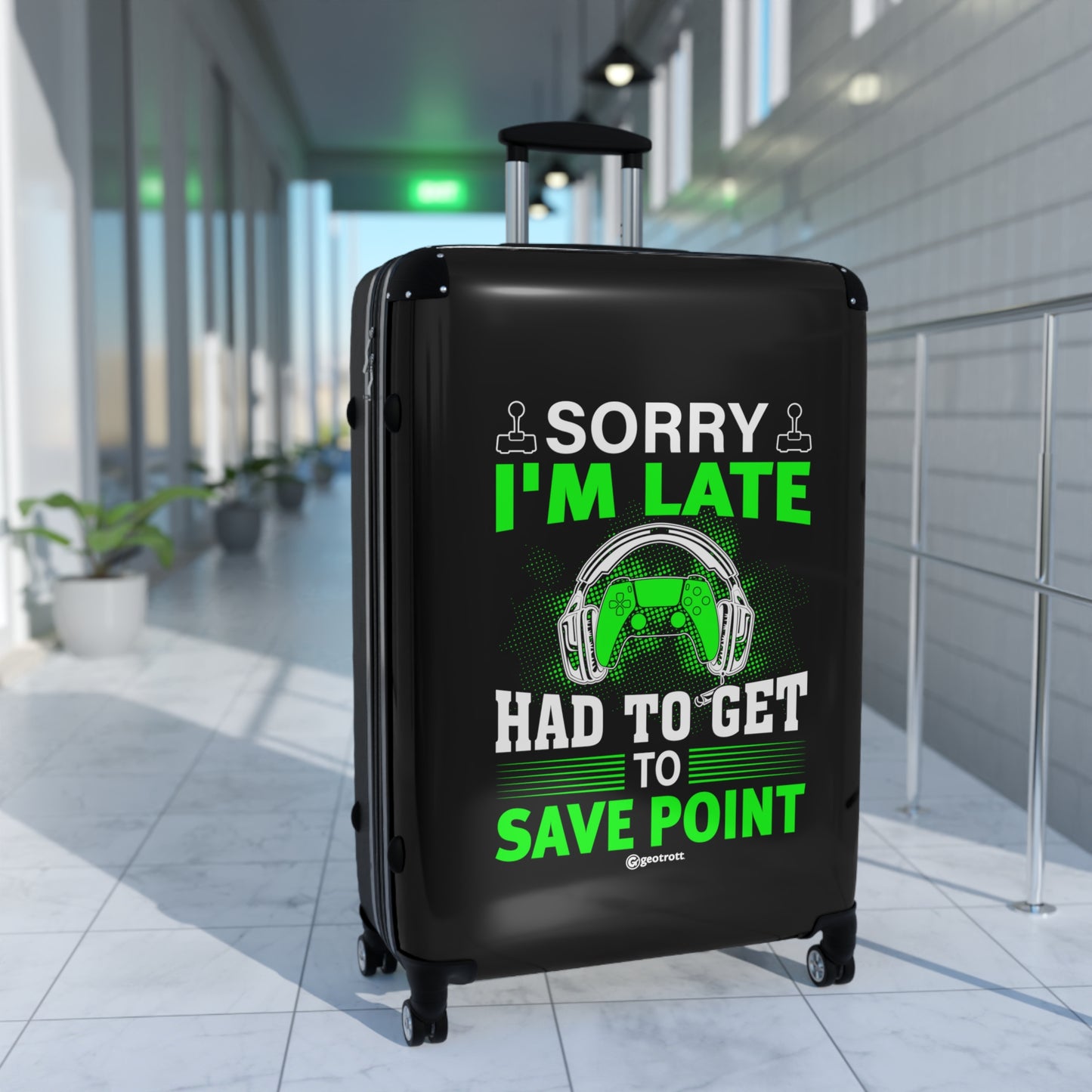 Sorry I'M Late I Had To Get To The Save Point Gamer Gaming Suitcase
