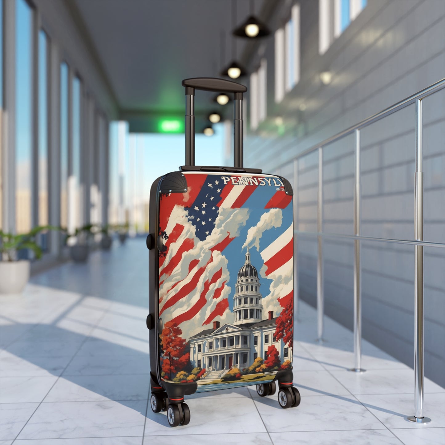 Pennsylvania'S Capitol Glory: Vintage Travel Poster, Patriotic Harrisburg Landmark Vintage Travel Poster
