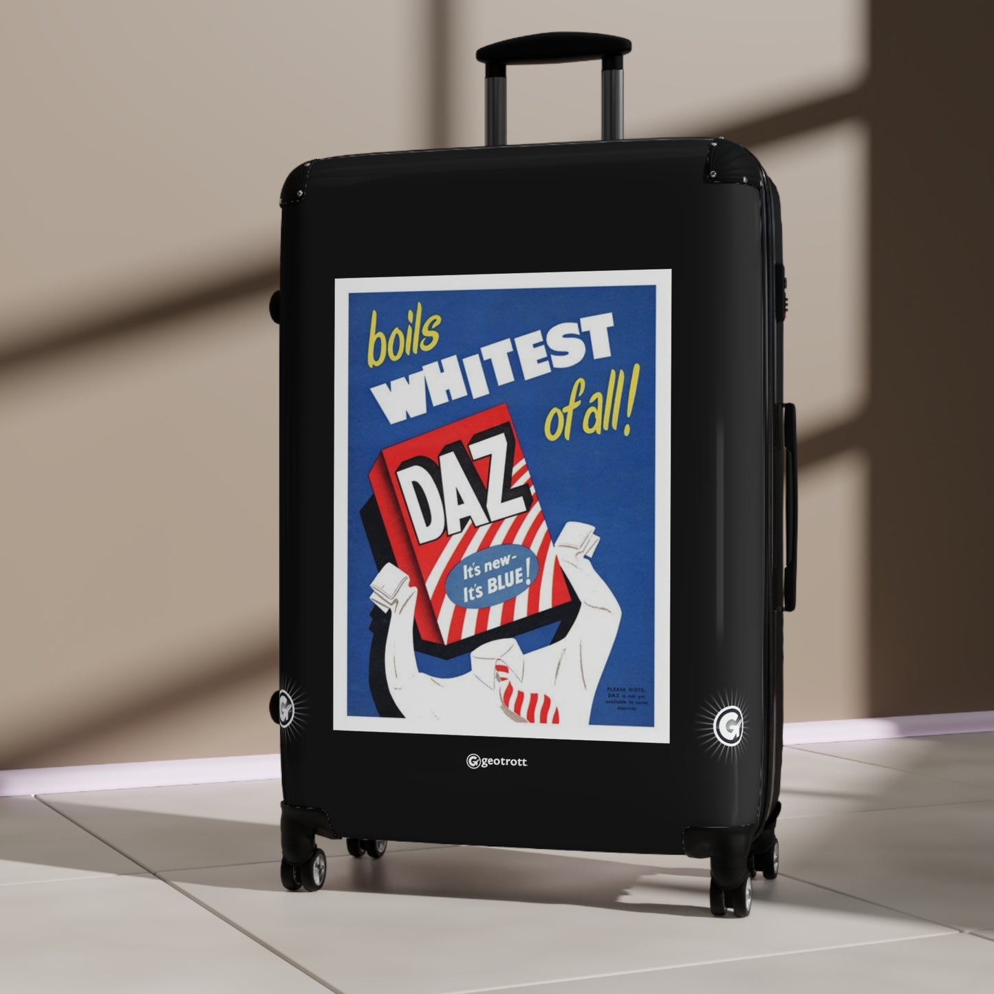 Daz 1950S Uk Washing Powder Products Vintage Posters Retro Ad Luggage Bag Rolling Suitcase Spinner