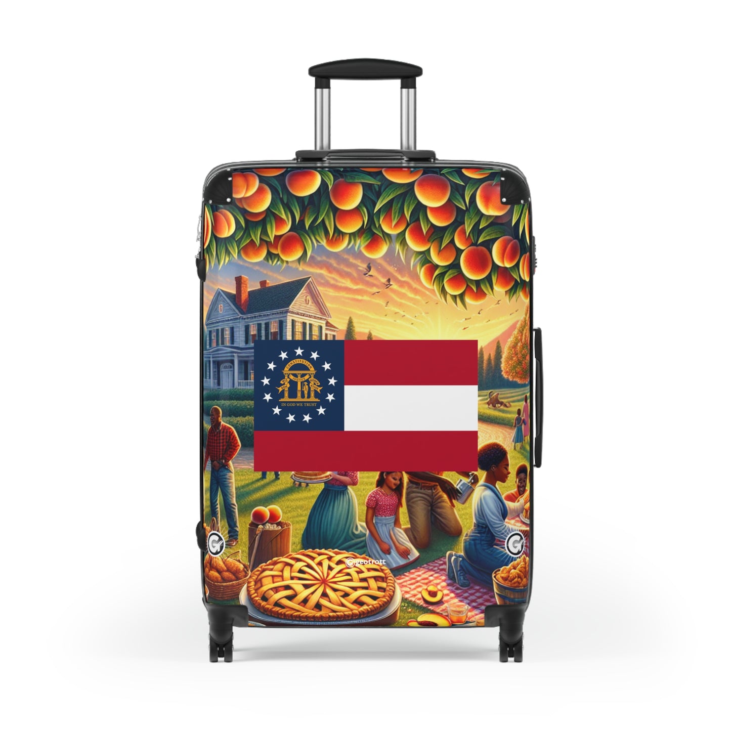 Georgia Usa State Flags Luggage Bag Rolling Suitcase Spinner