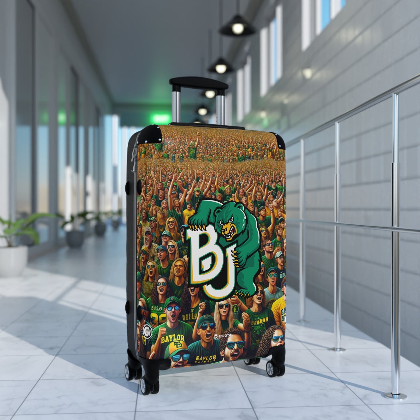 Baylor Bears Team University College Teams Luggage Bag Rolling Suitcase Spinner