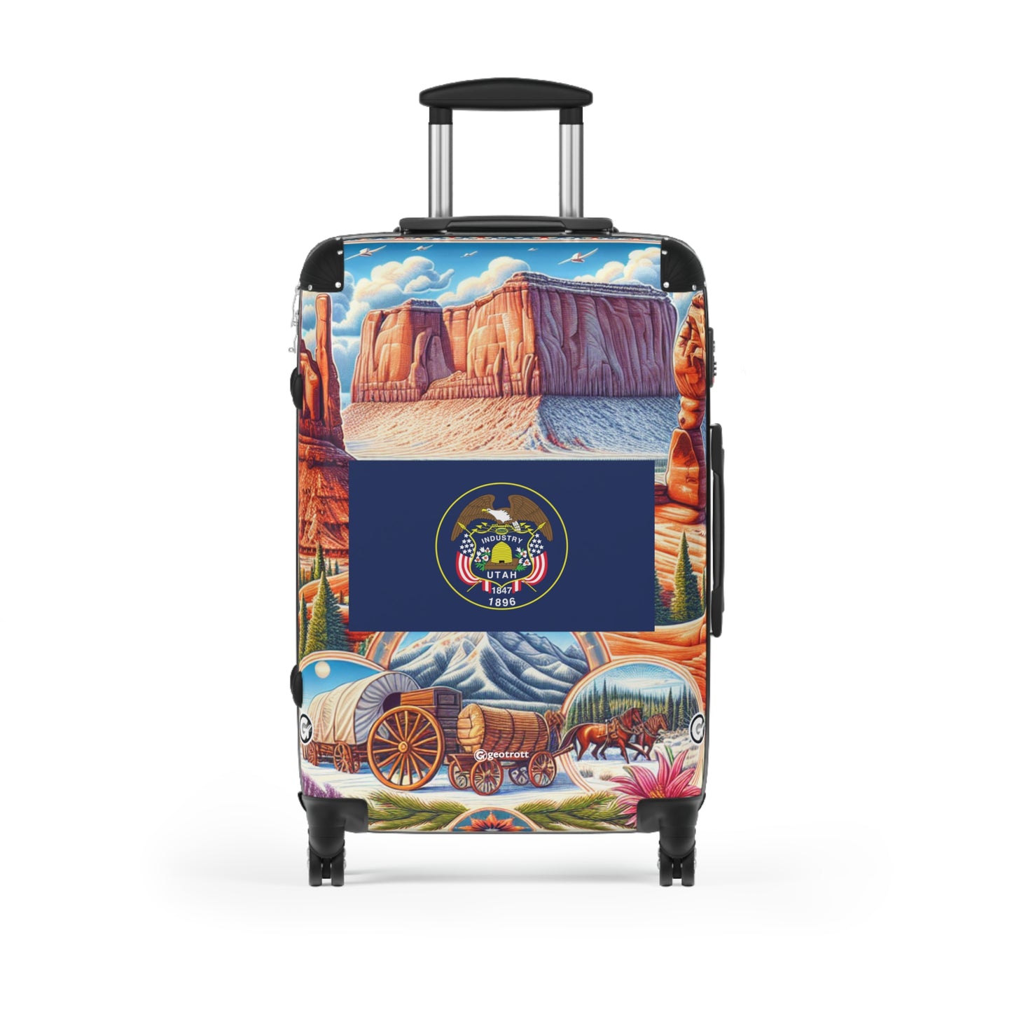Utah USA STATE FLAGS Luggage Bag Rolling Suitcase Spinner