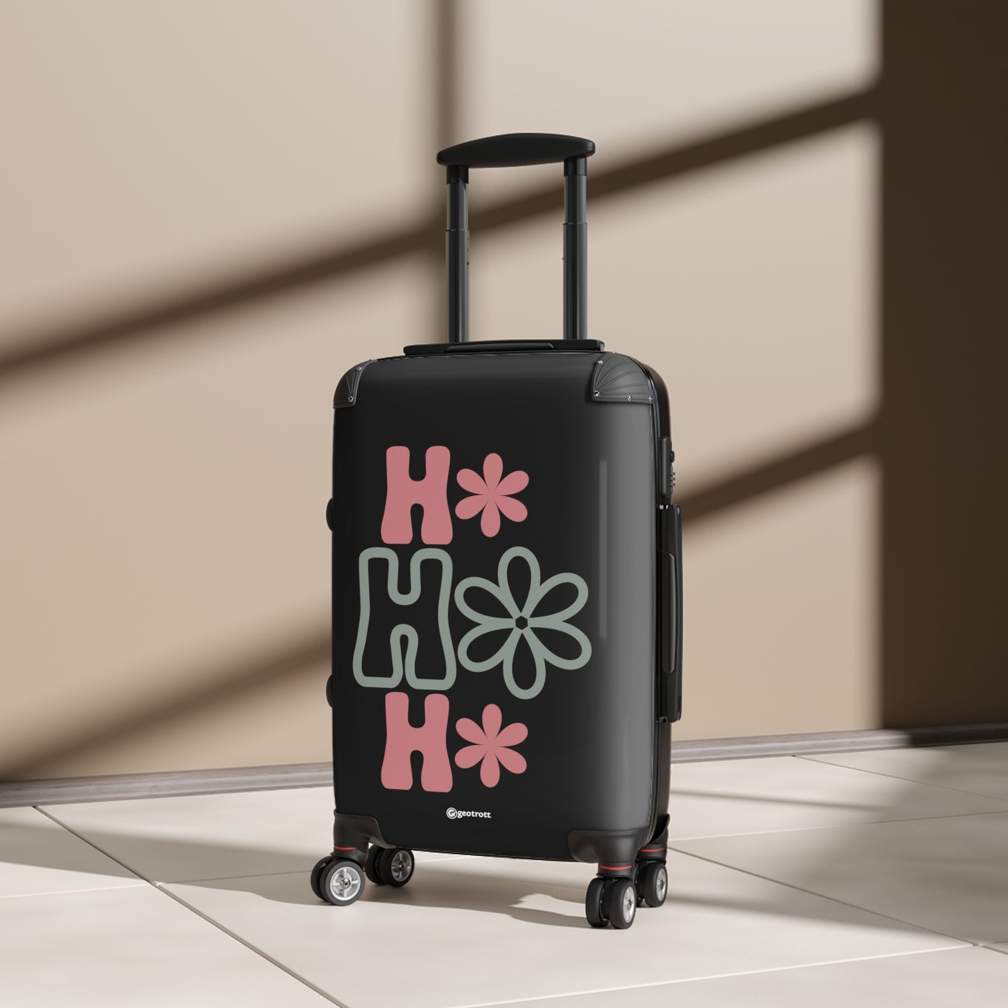 Christmas Season Santa Ho Ho Ho Luggage Bag Rolling Suitcase Spinner