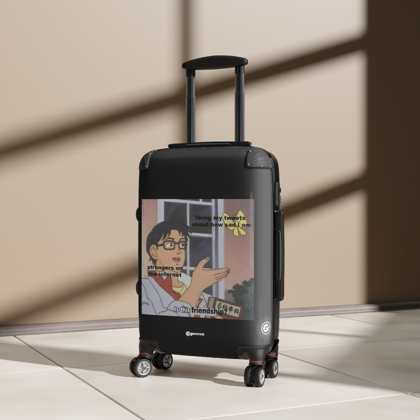 Strangers Liking my Tweets in the Internet MEME Funny Inspirational Luggage Bag Rolling Suitcase Spinner
