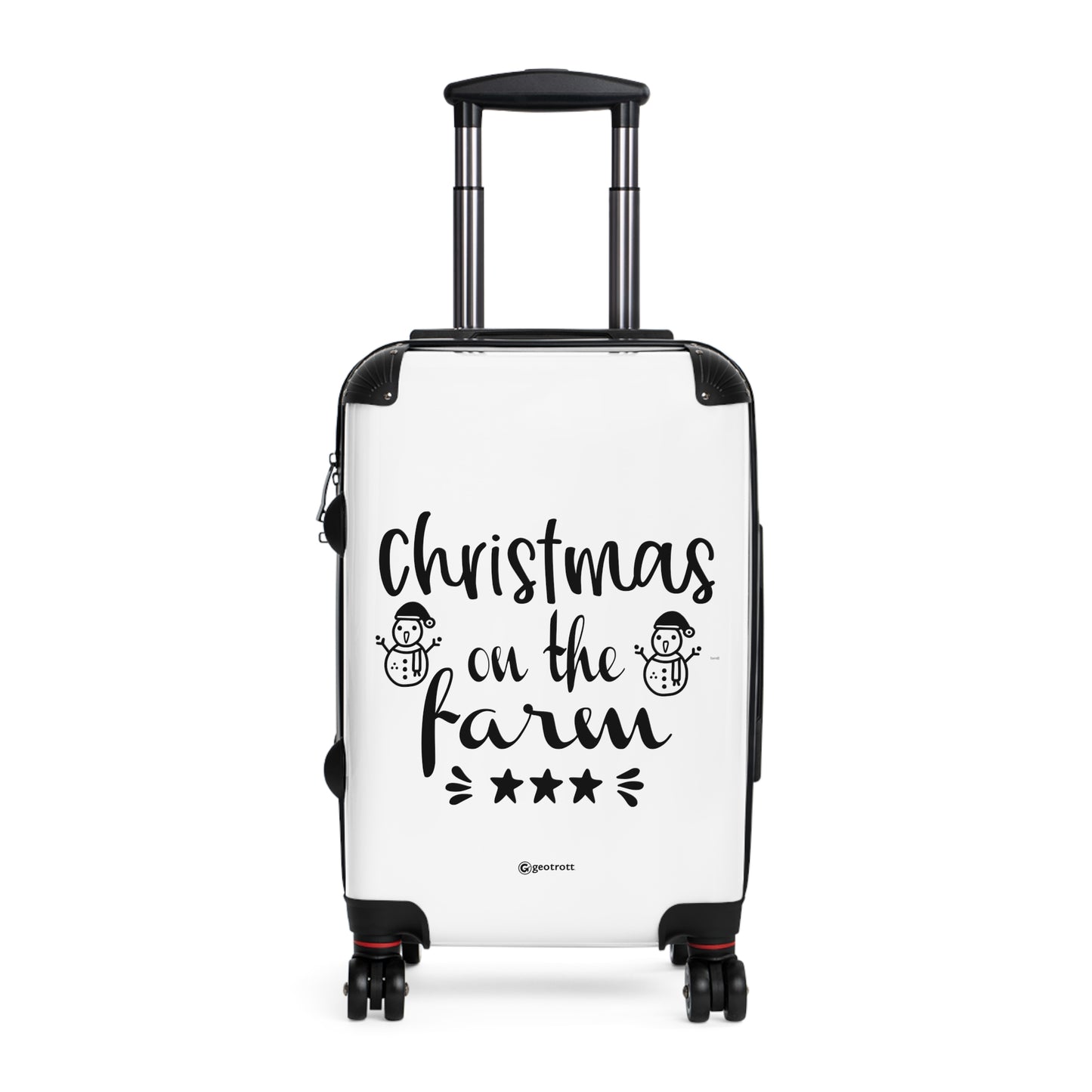 Christmas Season Christmas On The Farm Luggage Bag Rolling Suitcase Spinner