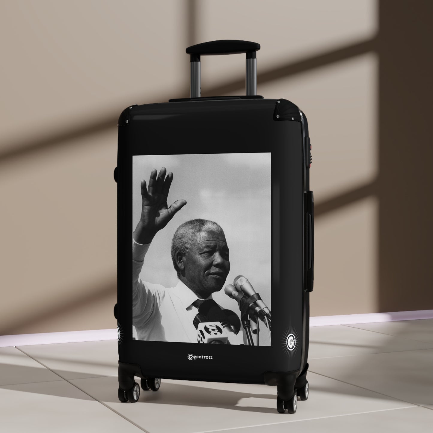 Nelson Mandela The Civil Rights Movement 20Th Century Photos Luggage Bag Rolling Suitcase Spinner