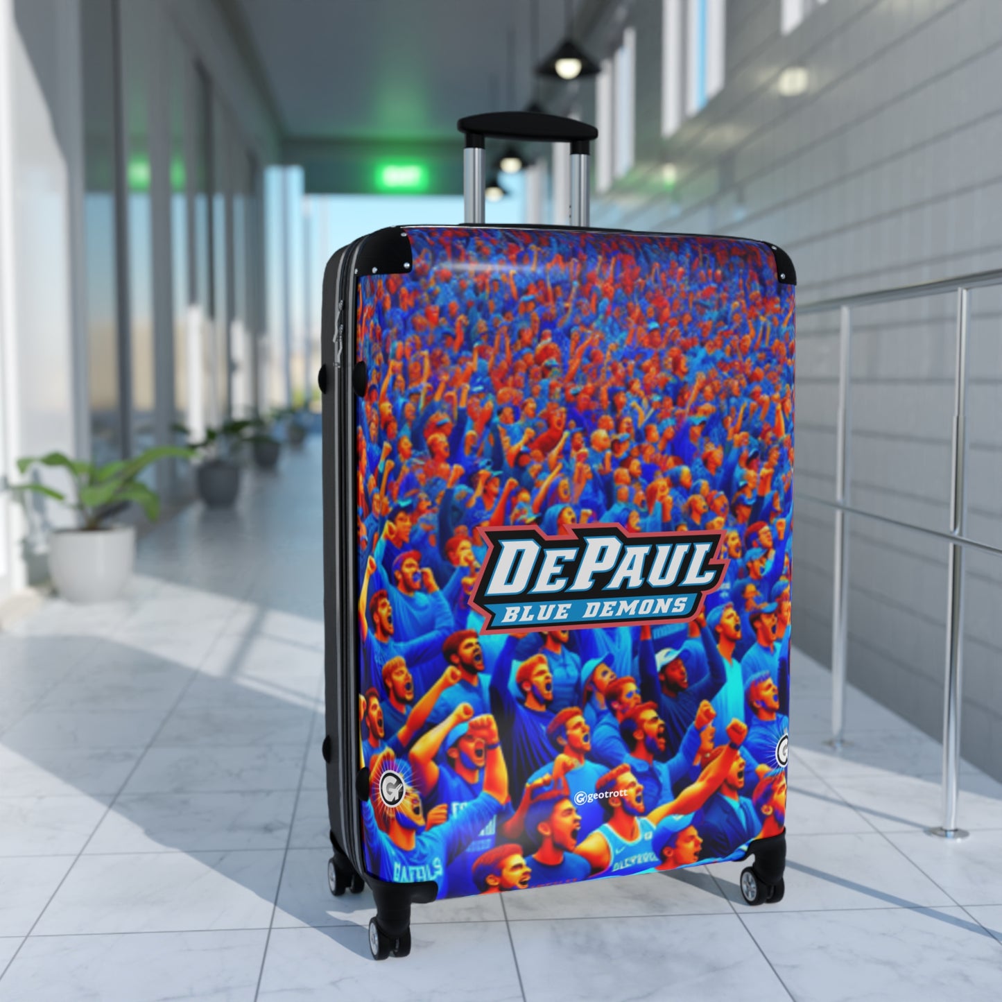DePaul Blue Demons Mens Basketball COLLEGE Team Luggage Bag Rolling Suitcase Spinner
