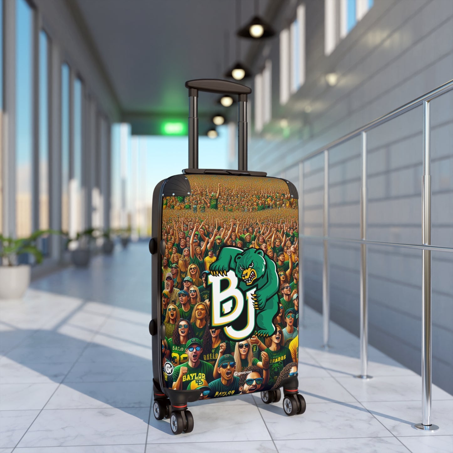 Baylor Bears Team University College Teams Luggage Bag Rolling Suitcase Spinner