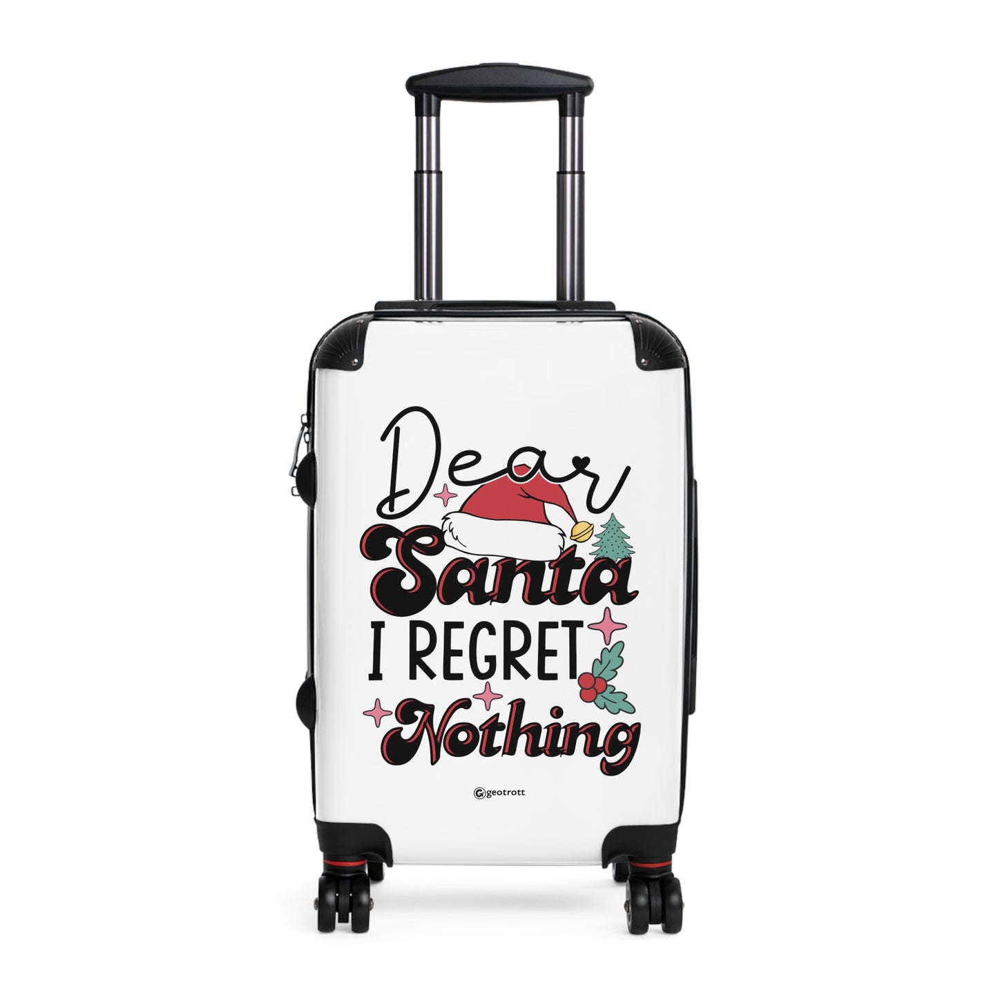 Dear Santa I Regret Nothing Christmas Season Luggage Bag Rolling Suitcase Spinner