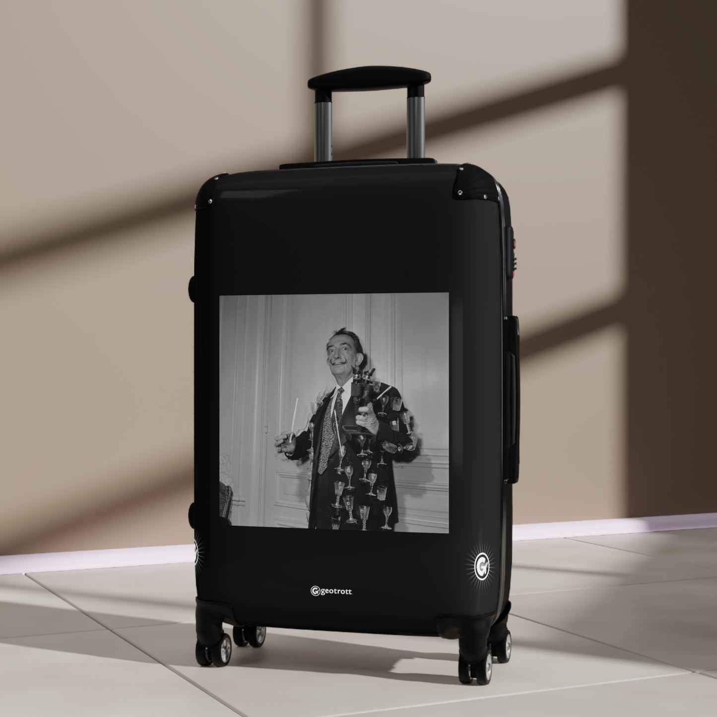 Salvador Dali Paris 1960 20Th Century Photos Luggage Bag Rolling Suitcase Spinner