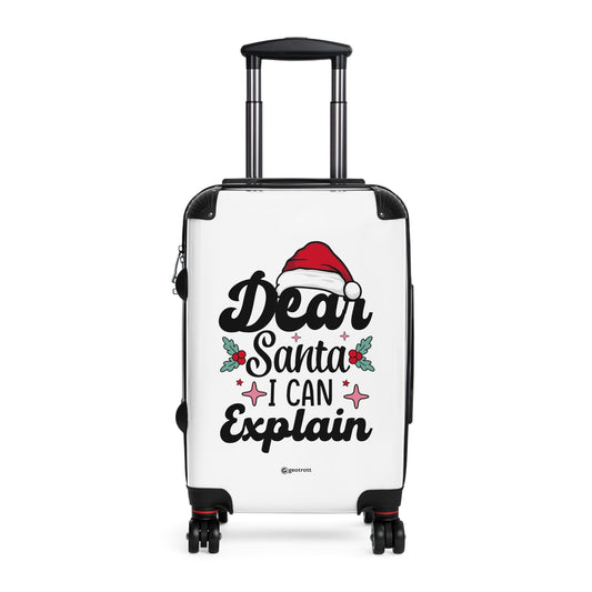 Christmas Season Dear Santa Clause I Can Explain Luggage Bag Rolling Suitcase Spinner
