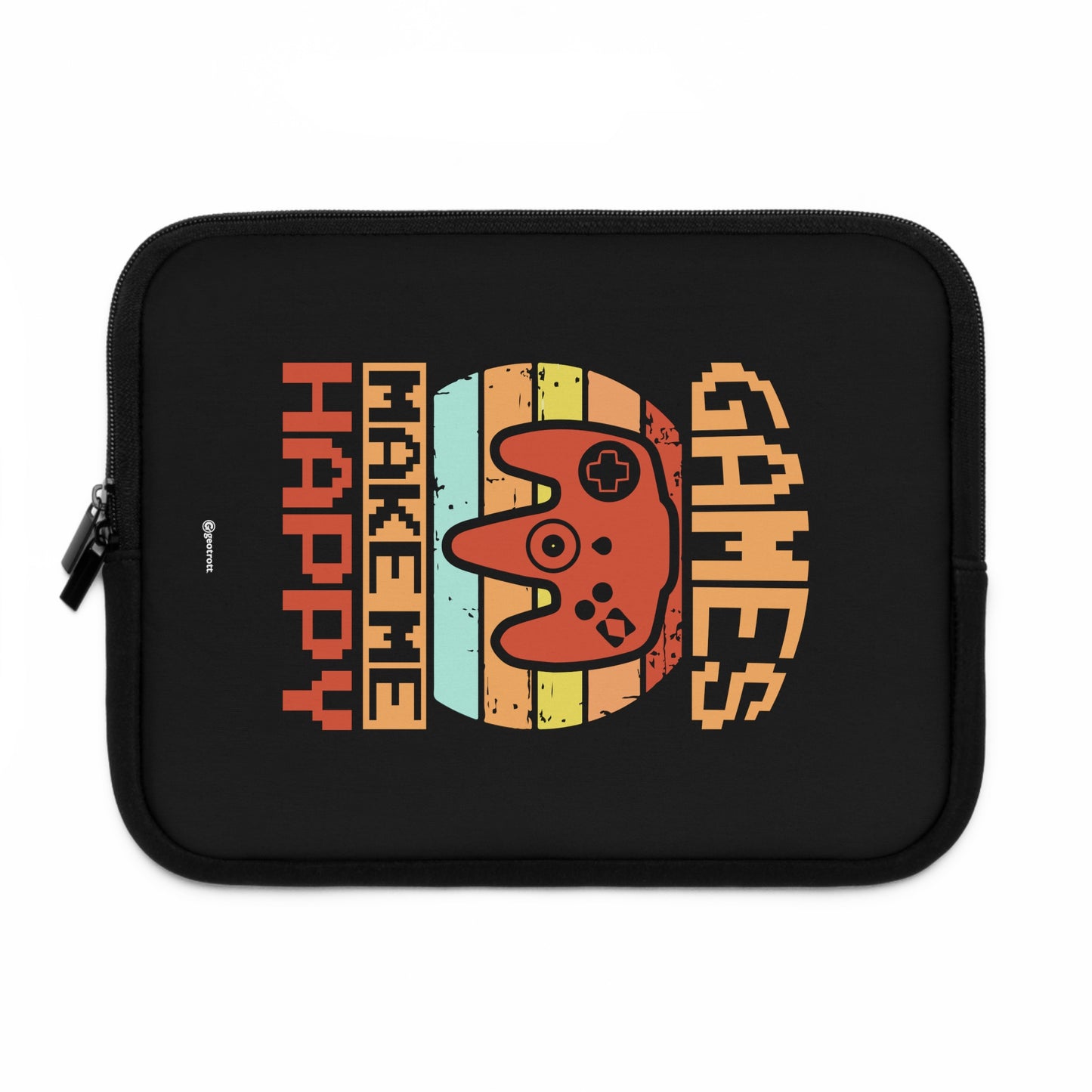 Games Make Me Happy 3 Gamer Gaming Lightweight Smooth Neoprene Laptop Sleeve