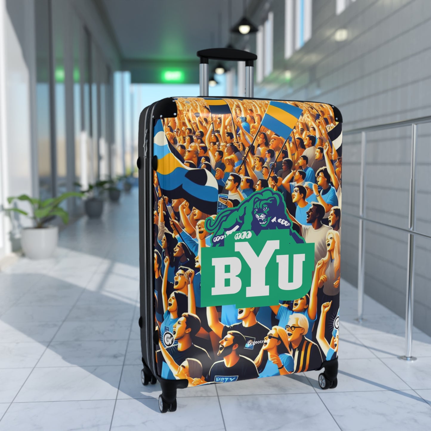 Brigham Young University Team College Team Luggage Bag Rolling Suitcase Spinner