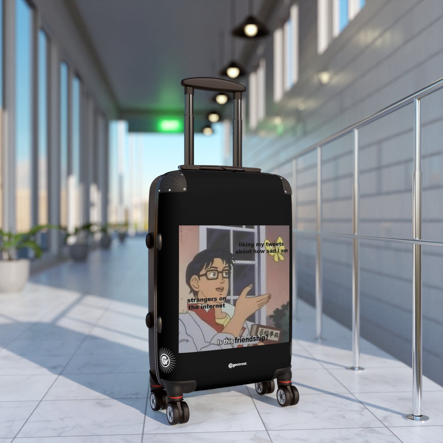 Strangers Liking my Tweets in the Internet MEME Funny Inspirational Luggage Bag Rolling Suitcase Spinner
