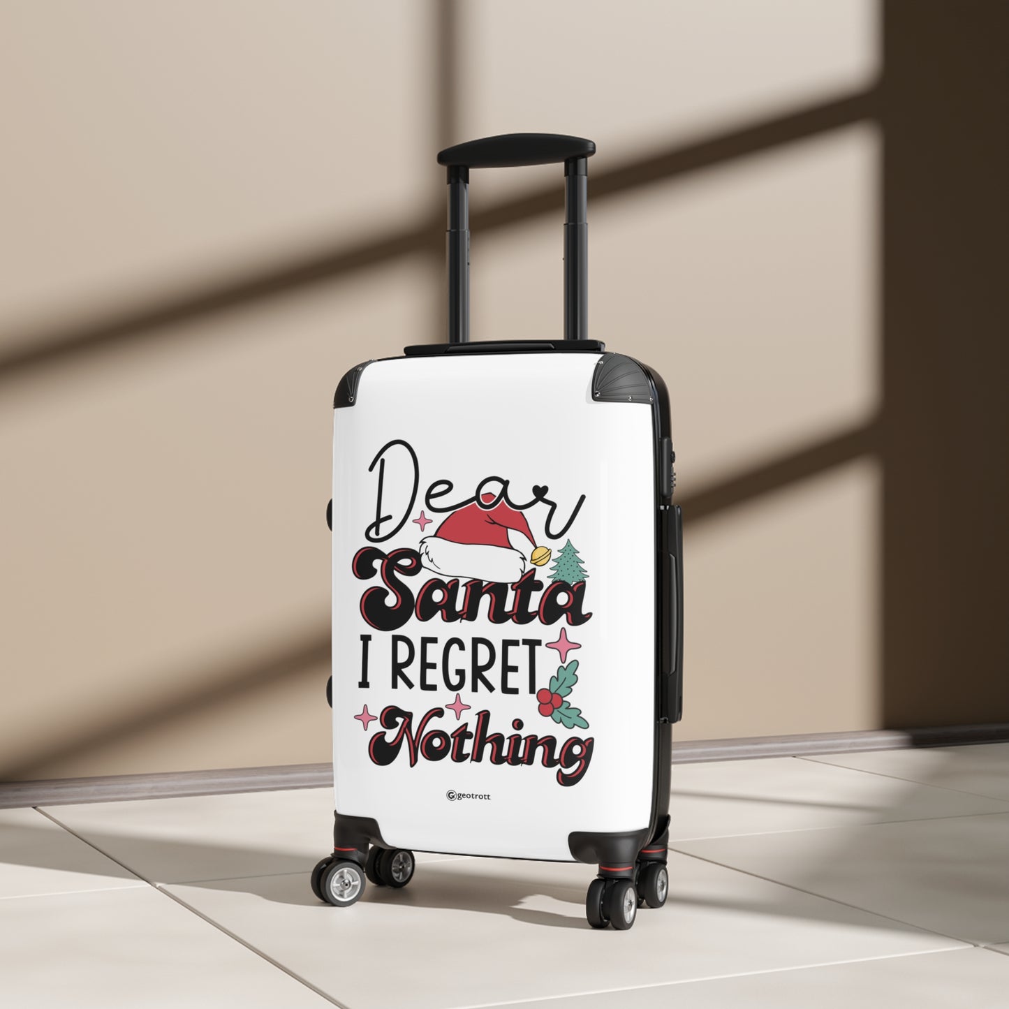 Dear Santa I Regret Nothing Christmas Season Luggage Bag Rolling Suitcase Spinner
