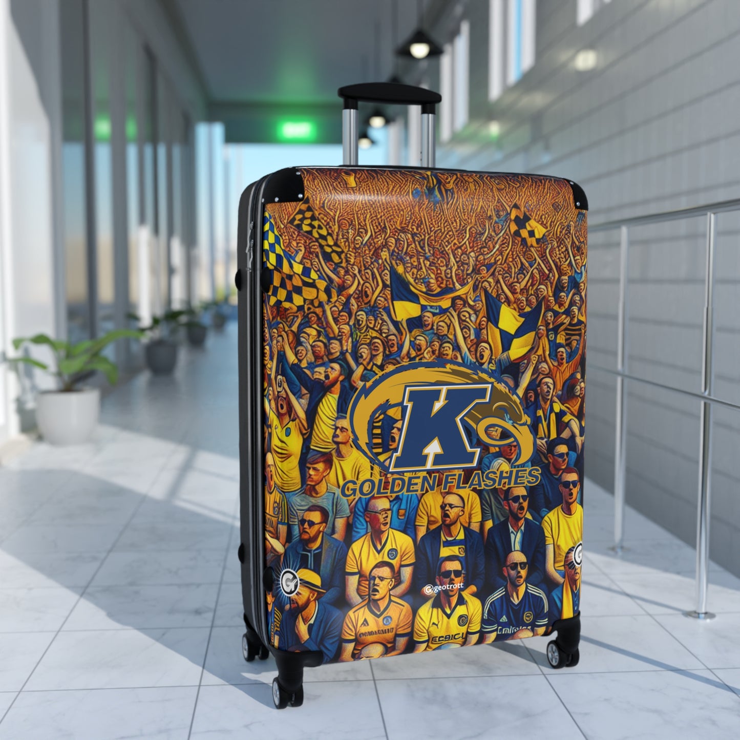 Kent State Golden Flashes College Luggage Bag Rolling Suitcase Spinner