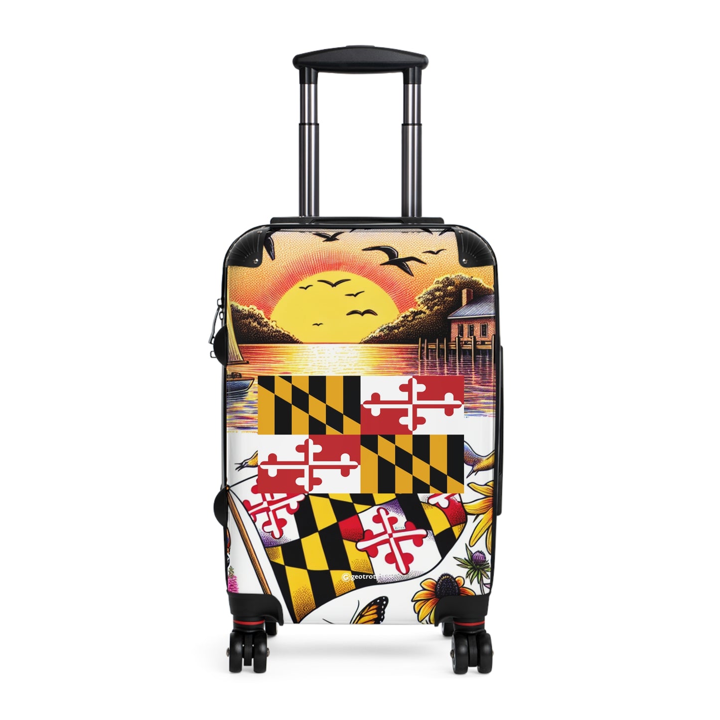 Maryland Usa State Flags Luggage Bag Rolling Suitcase Spinner
