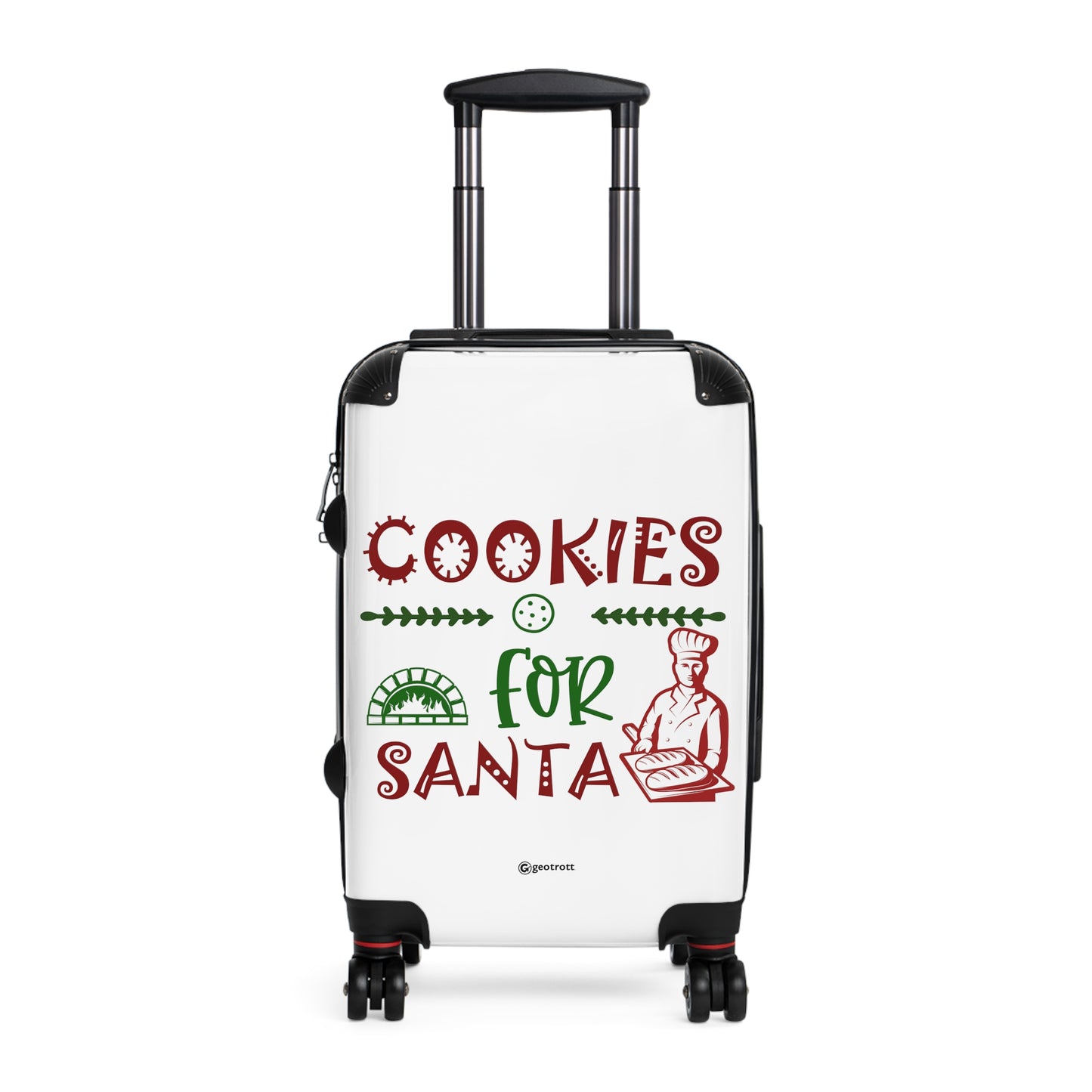 Christmas Season Cookies for Santa Claus Luggage Bag Rolling Suitcase Spinner