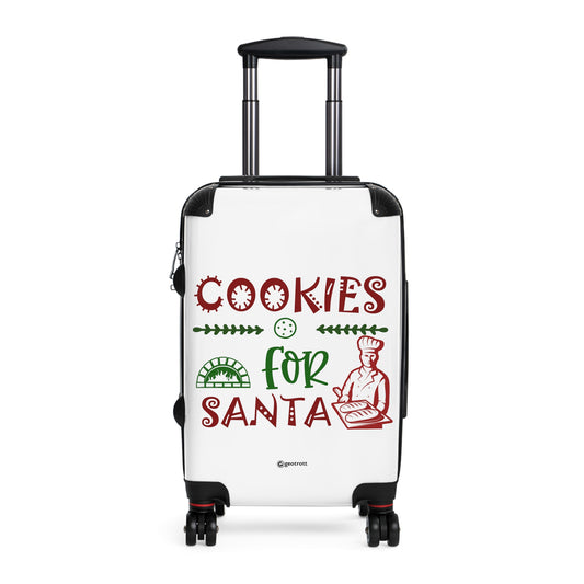 Christmas Season Cookies For Santa Claus Luggage Bag Rolling Suitcase Spinner