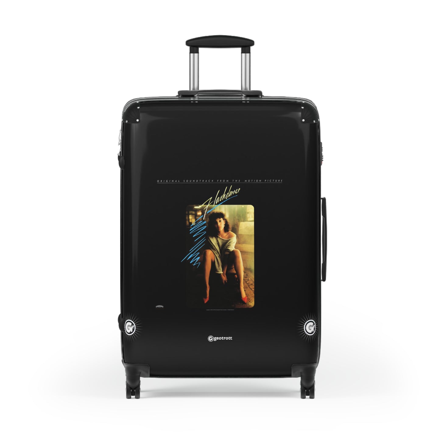 Flashdance Movie Soundtrack Eighties Music Album Luggage Bag Rolling Suitcase Spinner