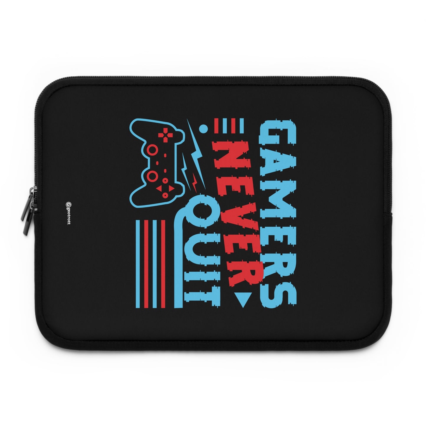 Gamers Never Quit Gamer Gaming Lightweight Smooth Neoprene Laptop Sleeve