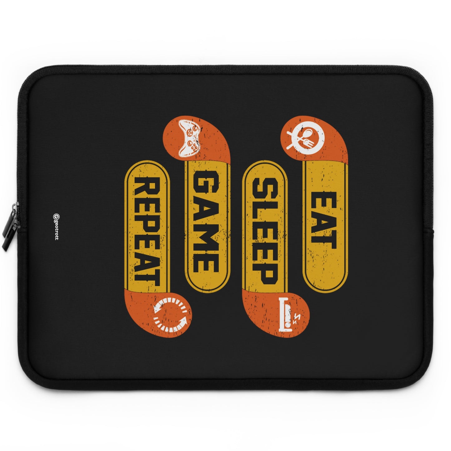 Eat Sleep Game Repeat 3 Gamer Gaming Lightweight Smooth Neoprene Laptop Sleeve