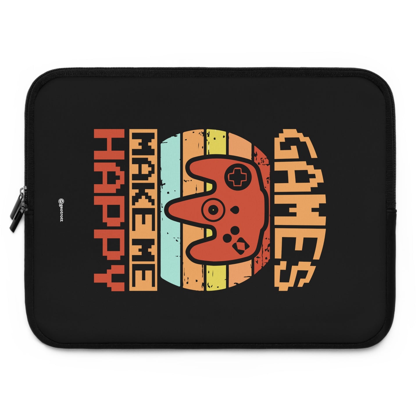 Games Make Me Happy 3 Gamer Gaming Lightweight Smooth Neoprene Laptop Sleeve
