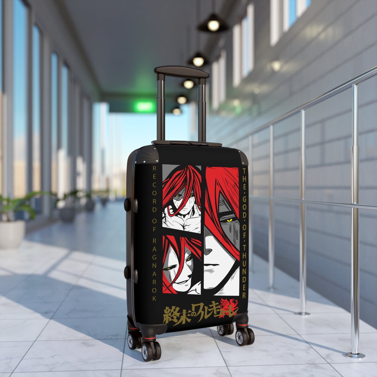 Thunder's Fury: Dynamic Anime Panels, Red-Haired Character Portrait