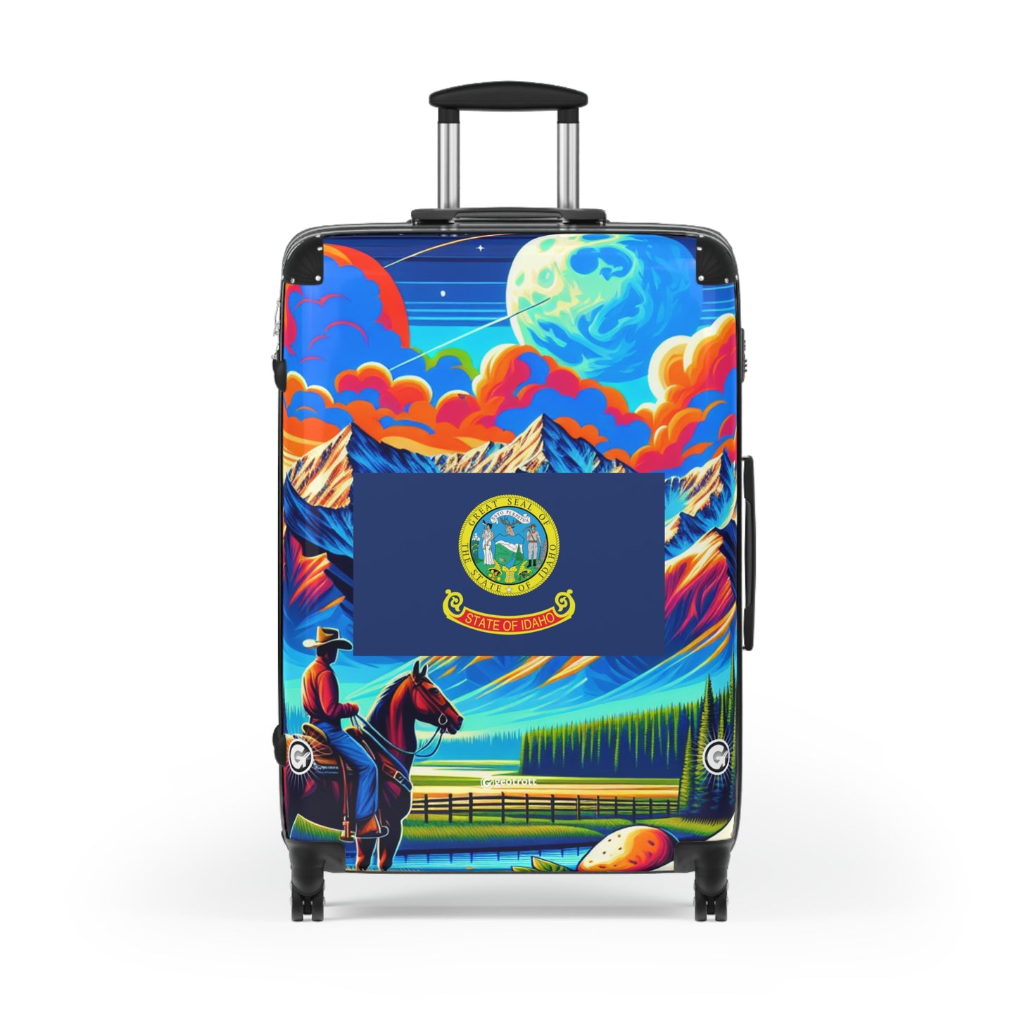 Idaho Usa State Flags Luggage Bag Rolling Suitcase Spinner