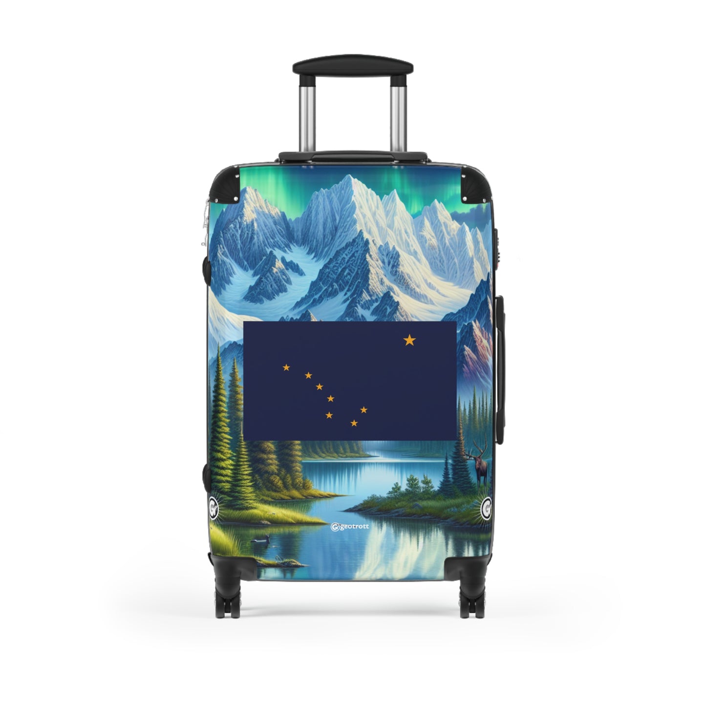Alaska Usa State Flags Template Luggage Bag Rolling Suitcase Spinner