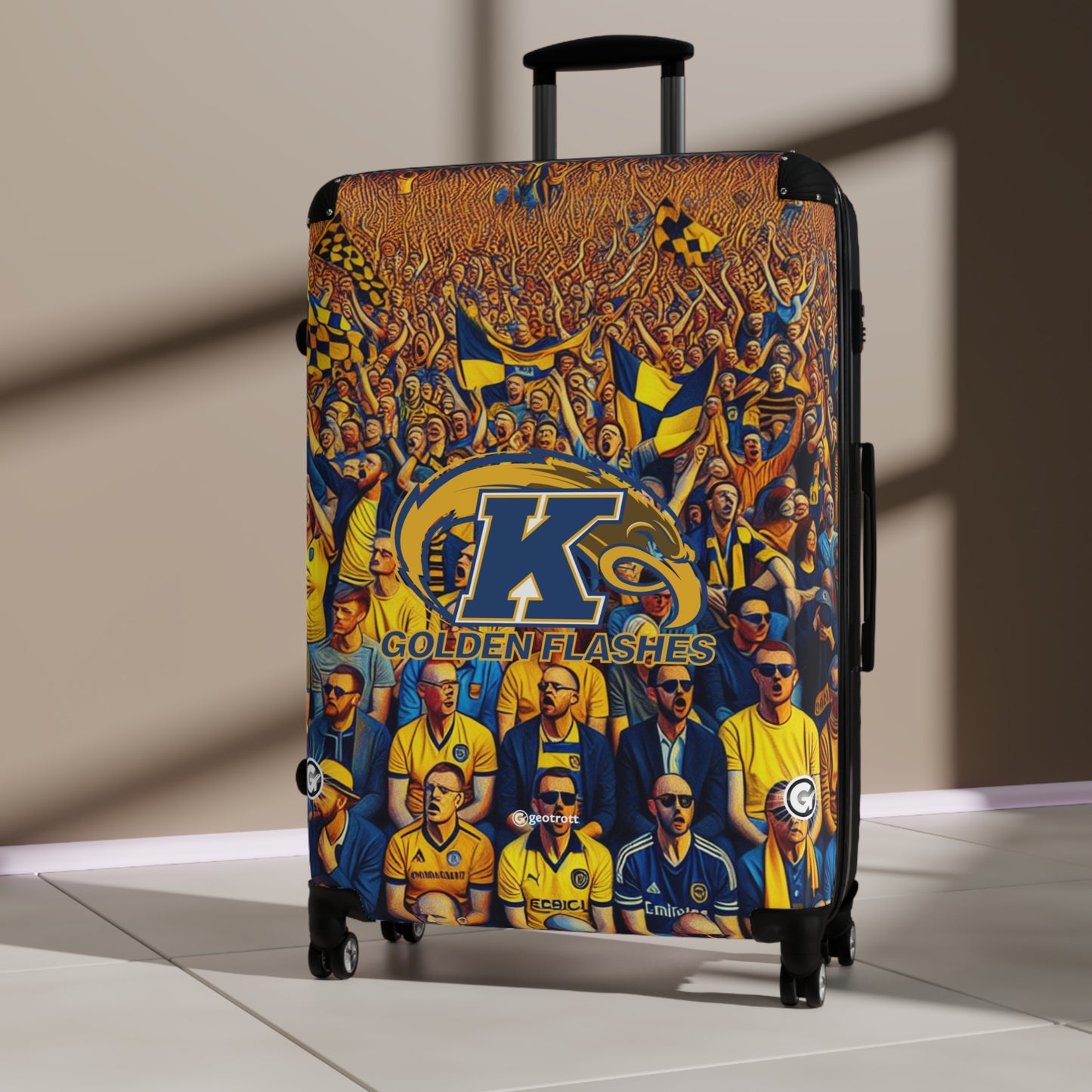 Kent State Golden Flashes College Luggage Bag Rolling Suitcase Spinner