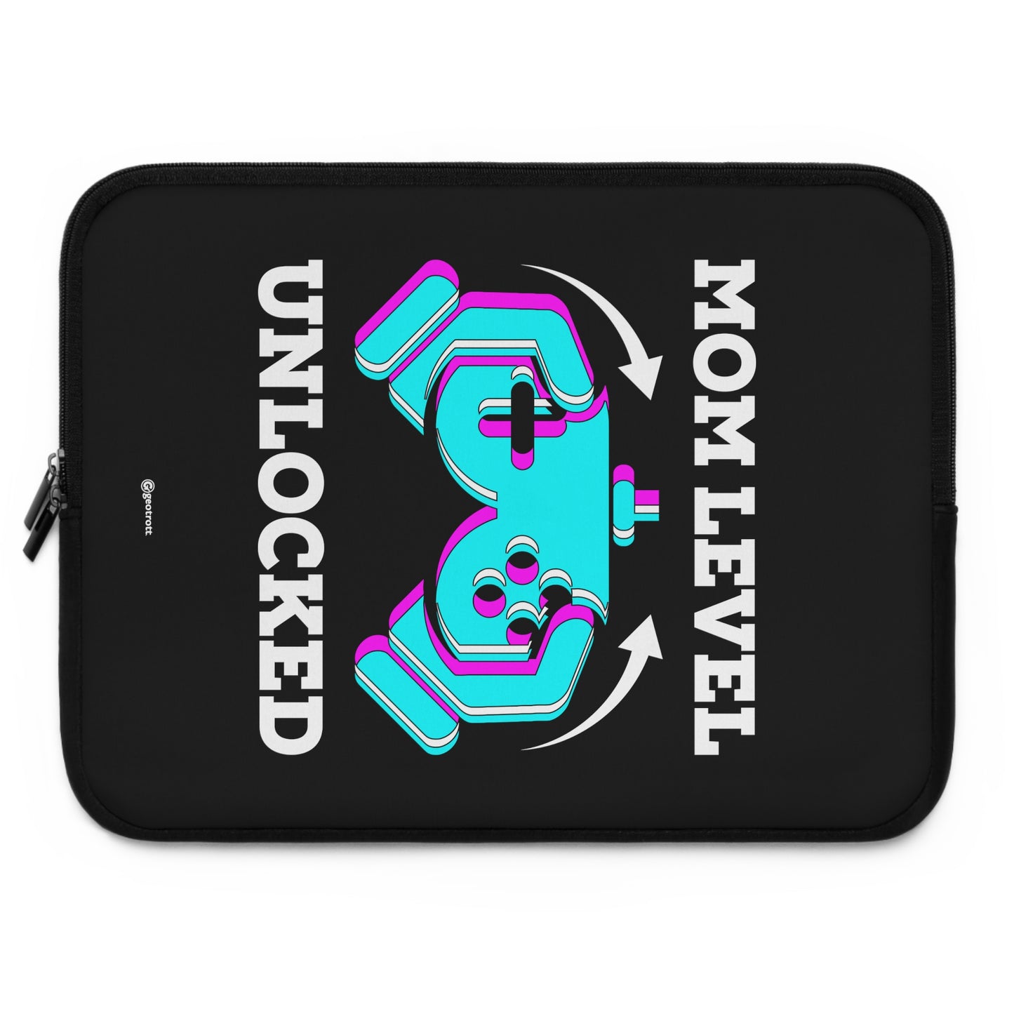 Mom Level Unlocked Gamer Gaming Lightweight Smooth Neoprene Laptop Sleeve