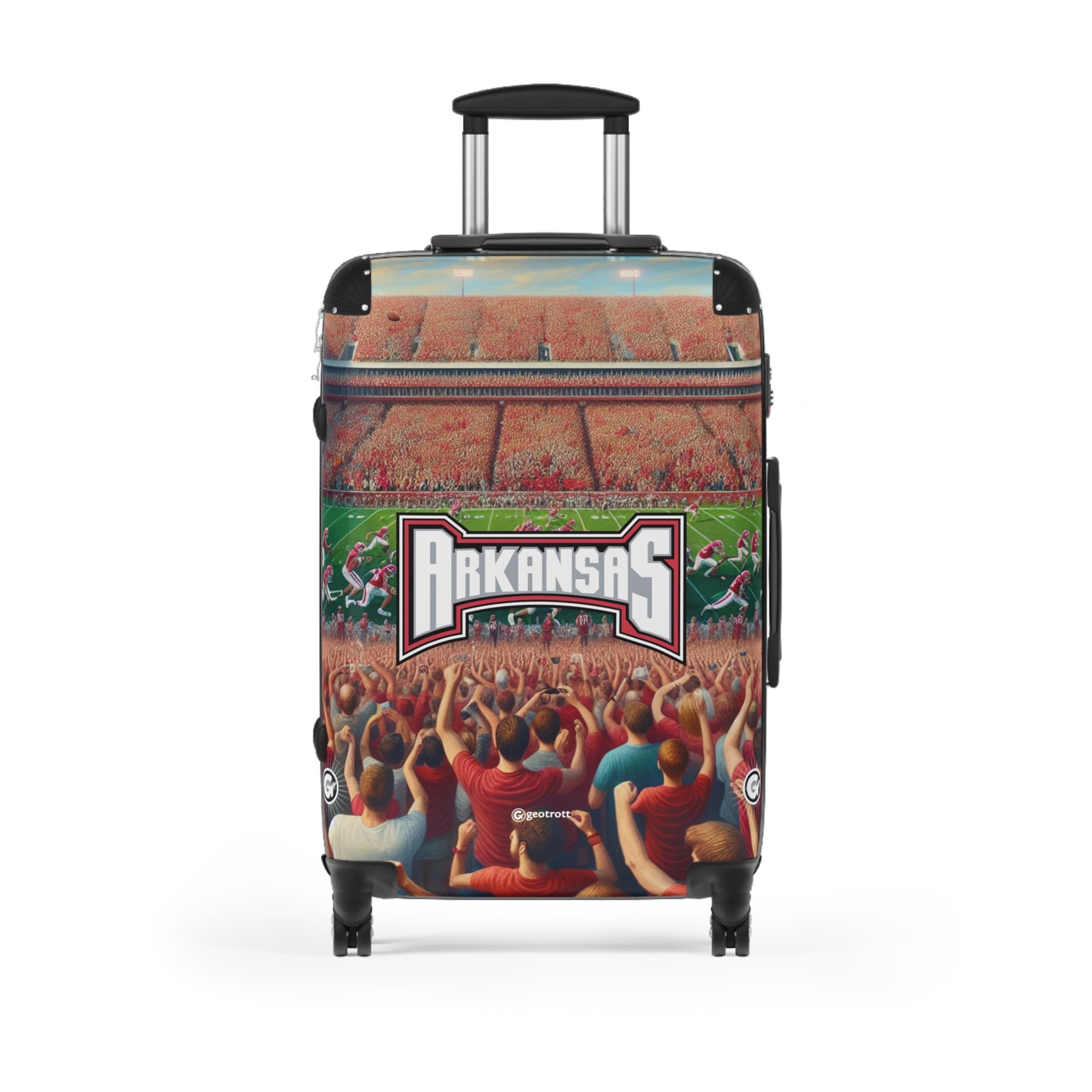 Arkansas University Razorbacks Football Team Luggage Bag Rolling Suitcase Spinners