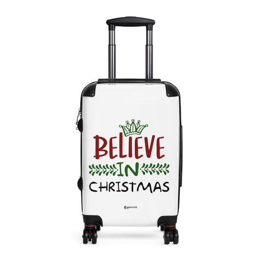 Christmas Season Believe In Christmas Luggage Bag Rolling Suitcase Spinner