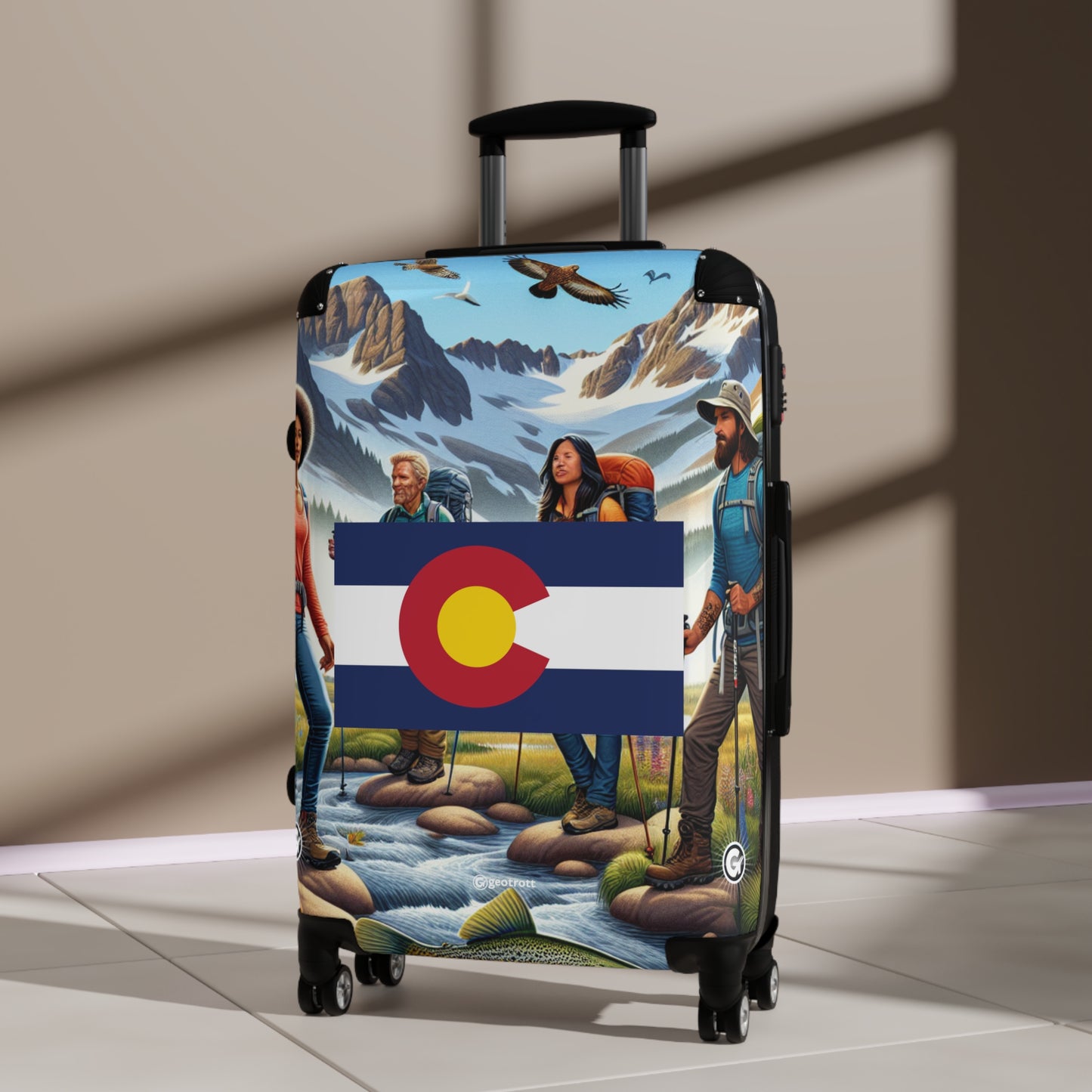 Colorado Usa State Flags Luggage Bag Rolling Suitcase Spinner