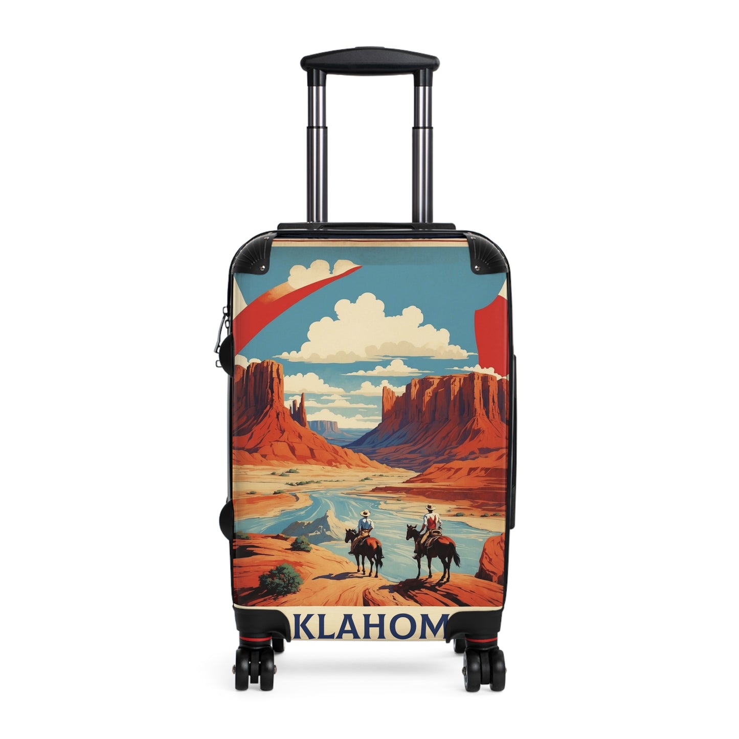 Oklahoma'S Majestic Red Rocks: Vintage Travel Poster, Monument Valley-Inspired Landscape Vintage Travel Poster