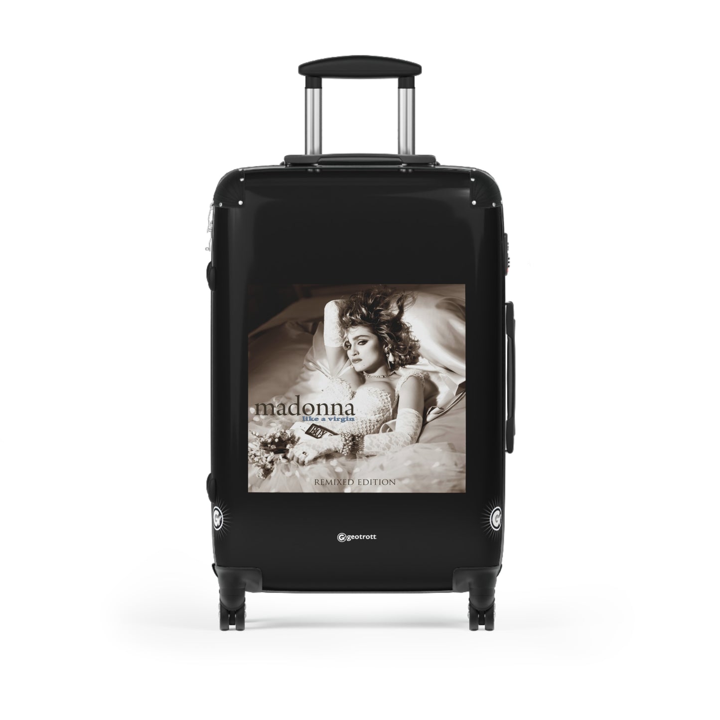 Madonna Like A Virgin Eighties Music Album Luggage Bag Rolling Suitcase Spinner