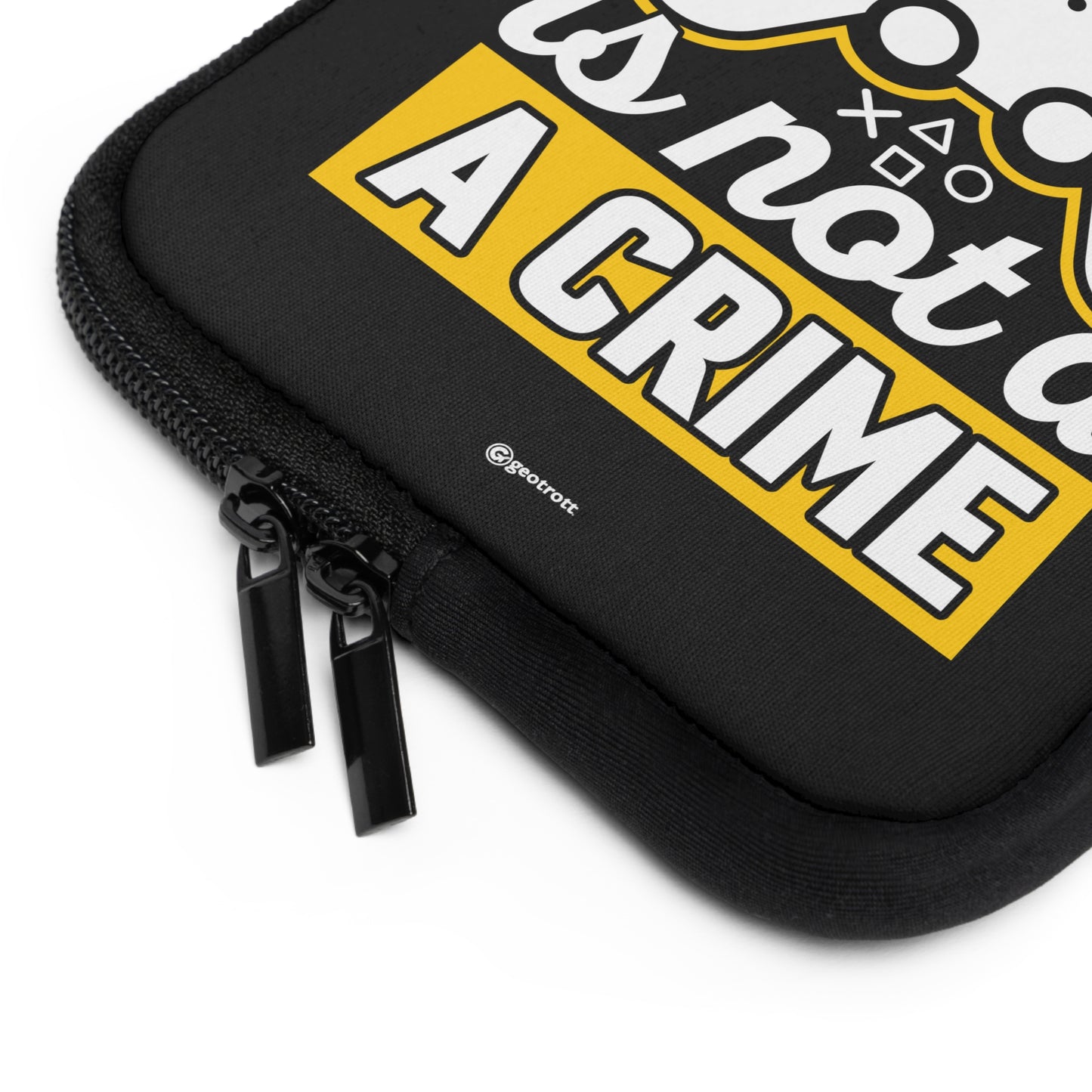 Gaming Is Not A Crime Gamer Gaming Lightweight Smooth Neoprene Laptop Sleeve