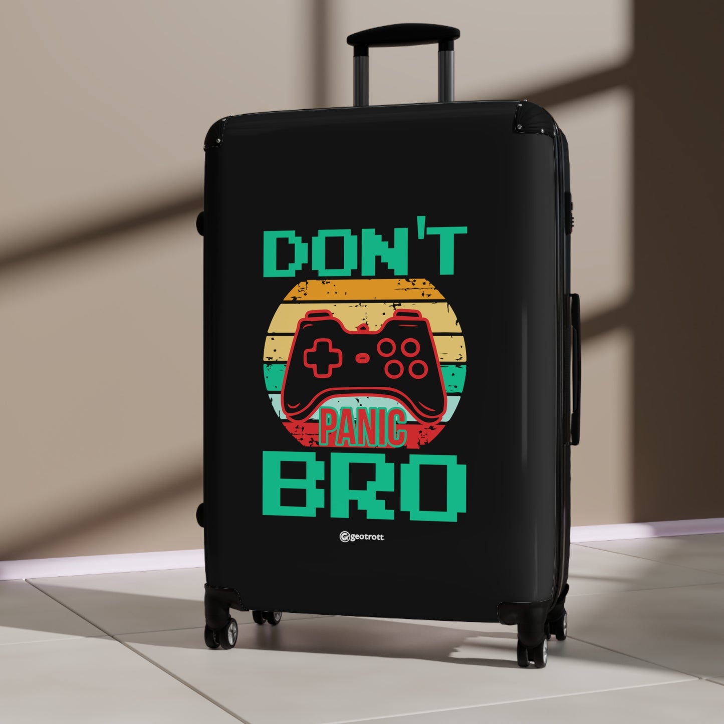 Don't Panic Bro Gamer Gaming Suitcase-Bags-Geotrott