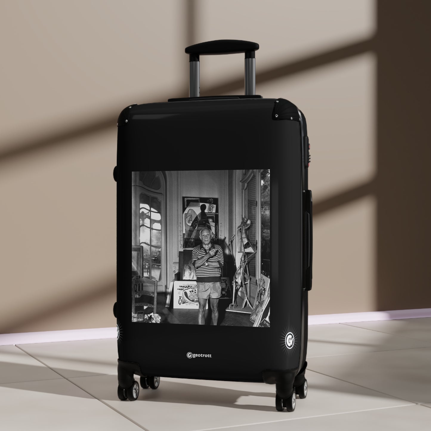 Copy of Pablo Picasso at Home The Prolific Artists Life 20TH CENTURY Photos Luggage Bag Rolling Suitcase Spinner