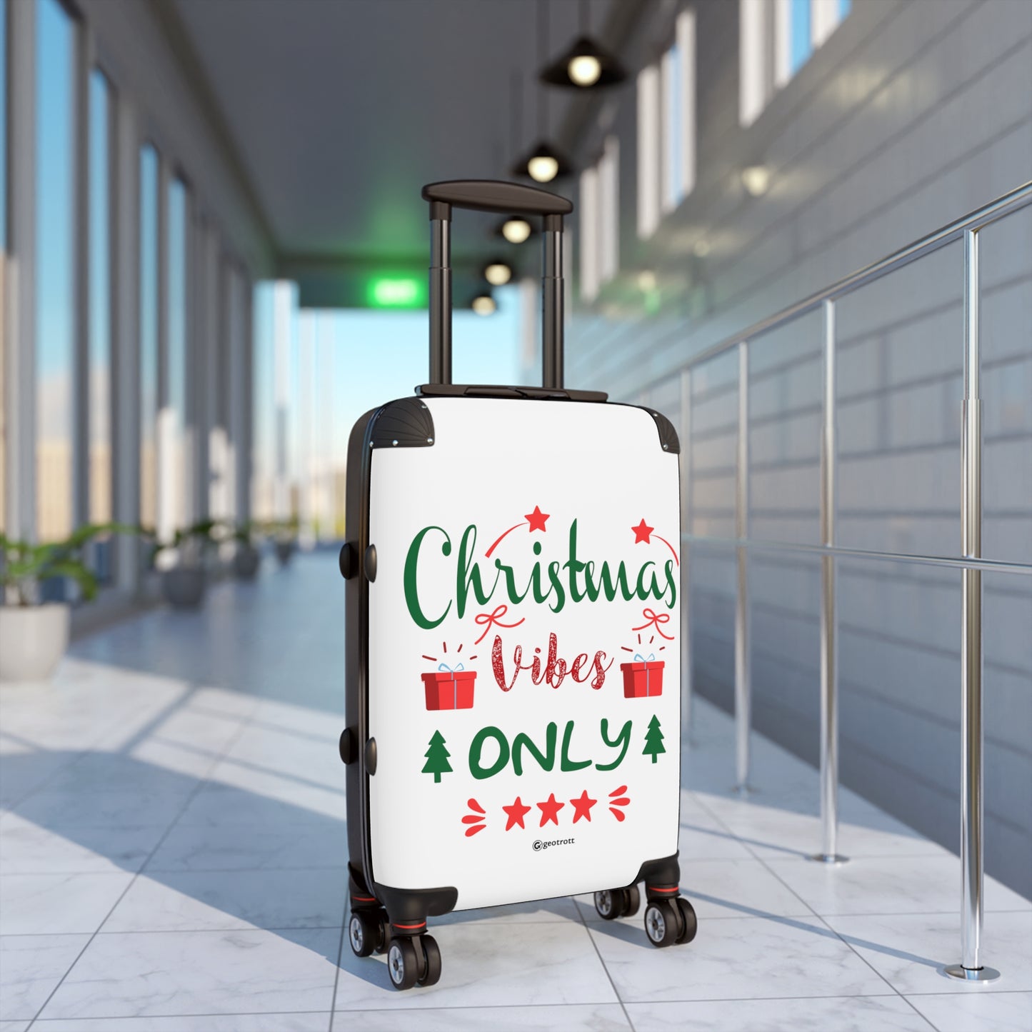 Christmas Season Christmas Vibes Only Luggage Bag Rolling Suitcase Spinner
