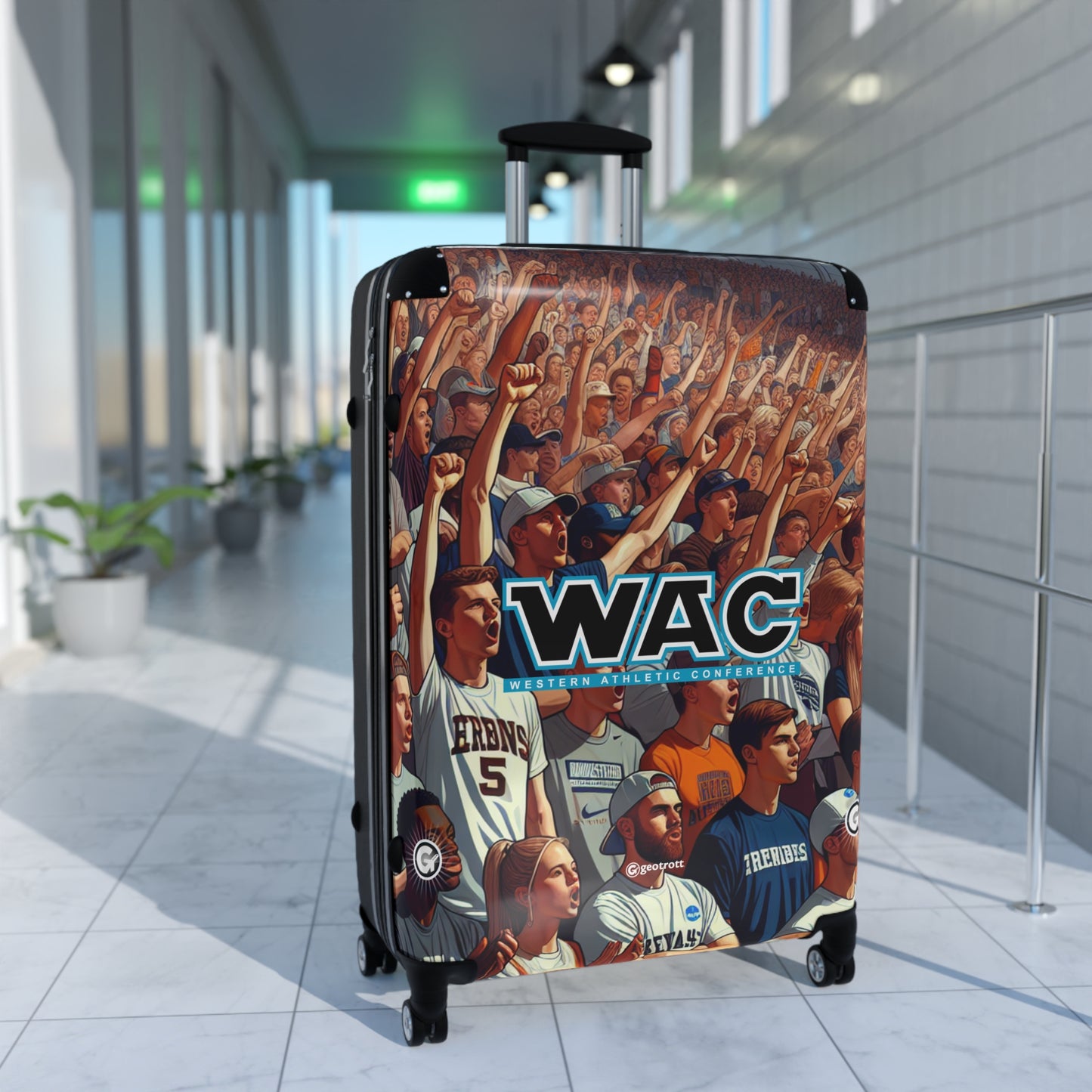 Western Athletic Conference Ncaa Division I Luggage Bag Rolling Suitcase Spinner