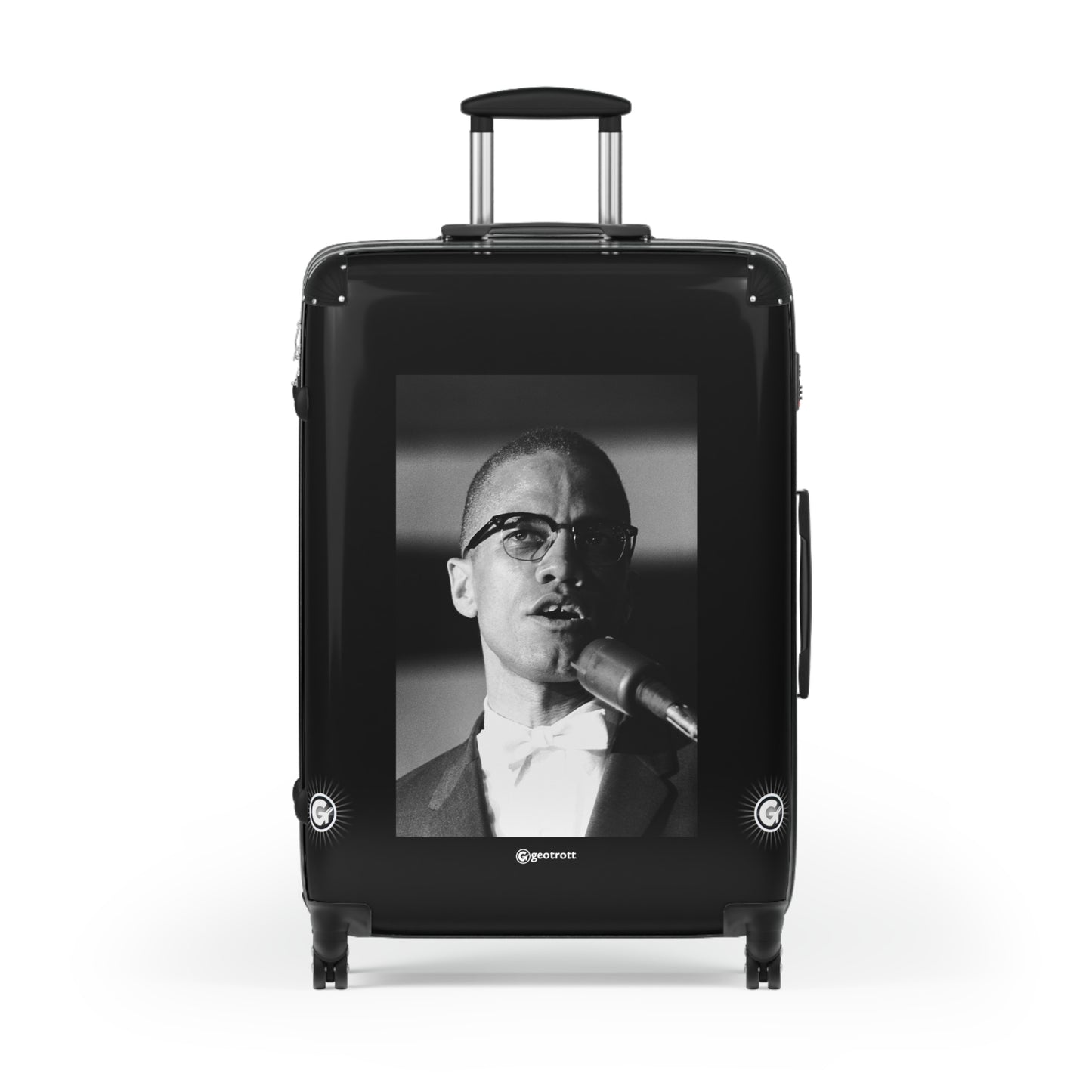 Malcolm X African American Revolutionary 20Th Century Photos Luggage Bag Rolling Suitcase Spinner