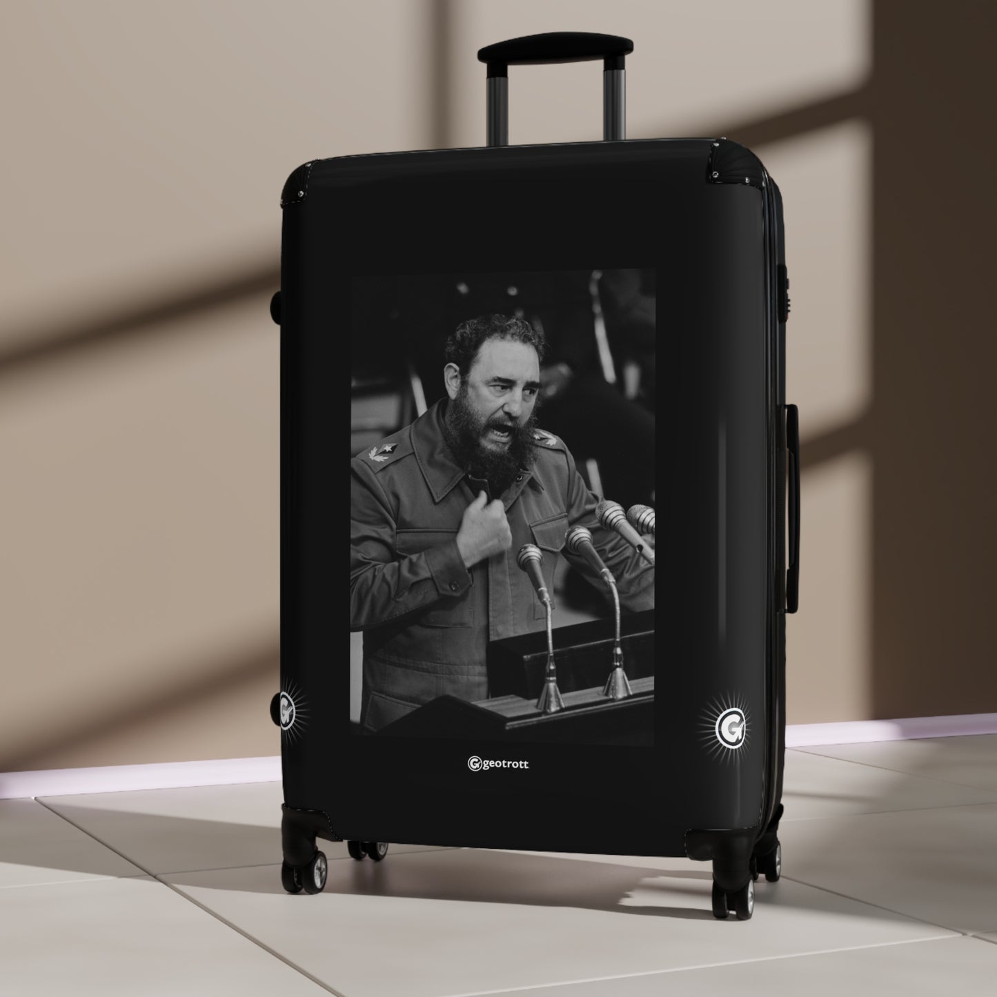 Fidel Alejandro Castro Ruz Cuban President 20Th Century Photos Luggage Bag Rolling Suitcase Spinner