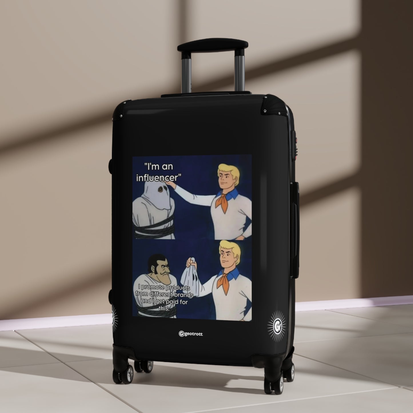 I am an Influencer Scooby-Doo Joke MEME Funny Inspirational Luggage Bag Rolling Suitcase Spinner