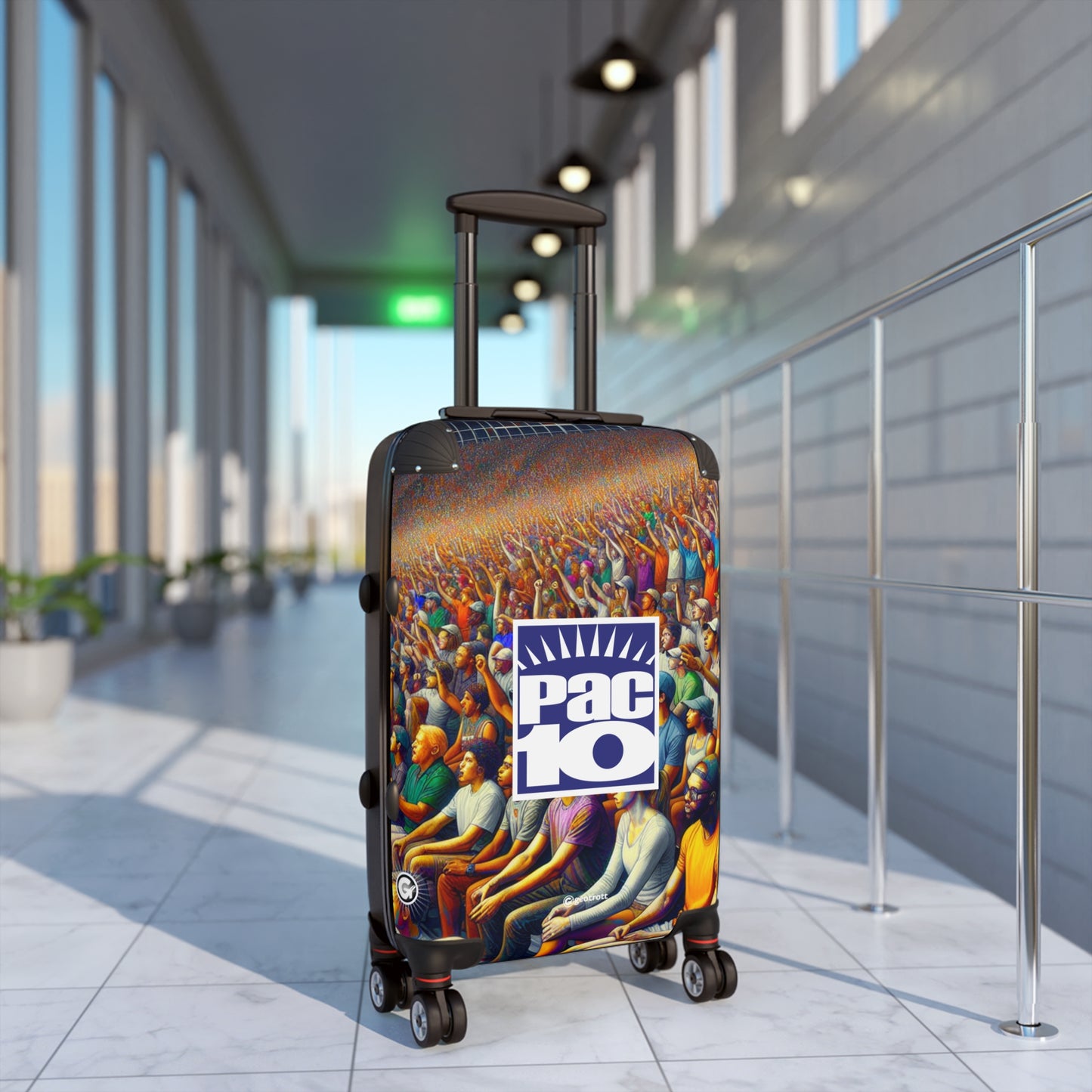 Pac 10 Collegiate Western Athletic Conference Luggage Bag Rolling Suitcase Spinner