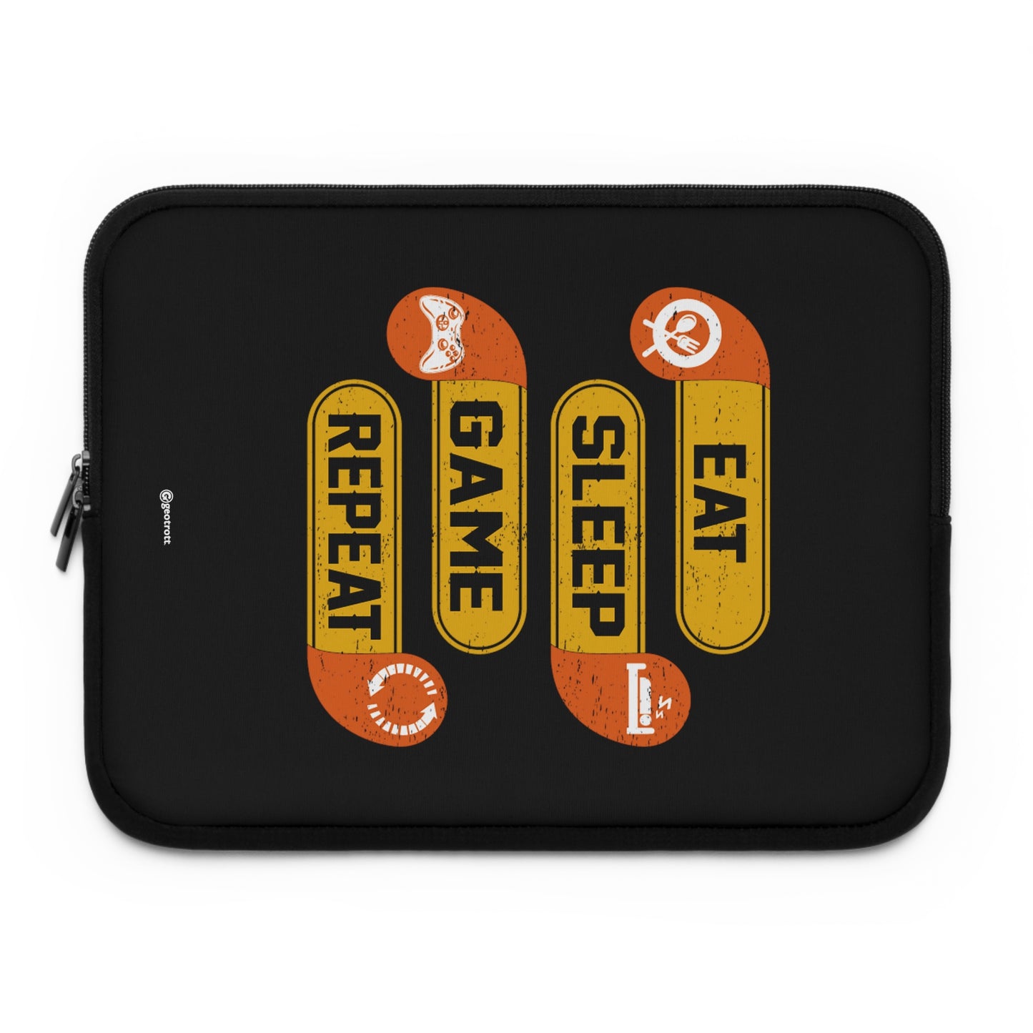 Eat Sleep Game Repeat 3 Gamer Gaming Lightweight Smooth Neoprene Laptop Sleeve