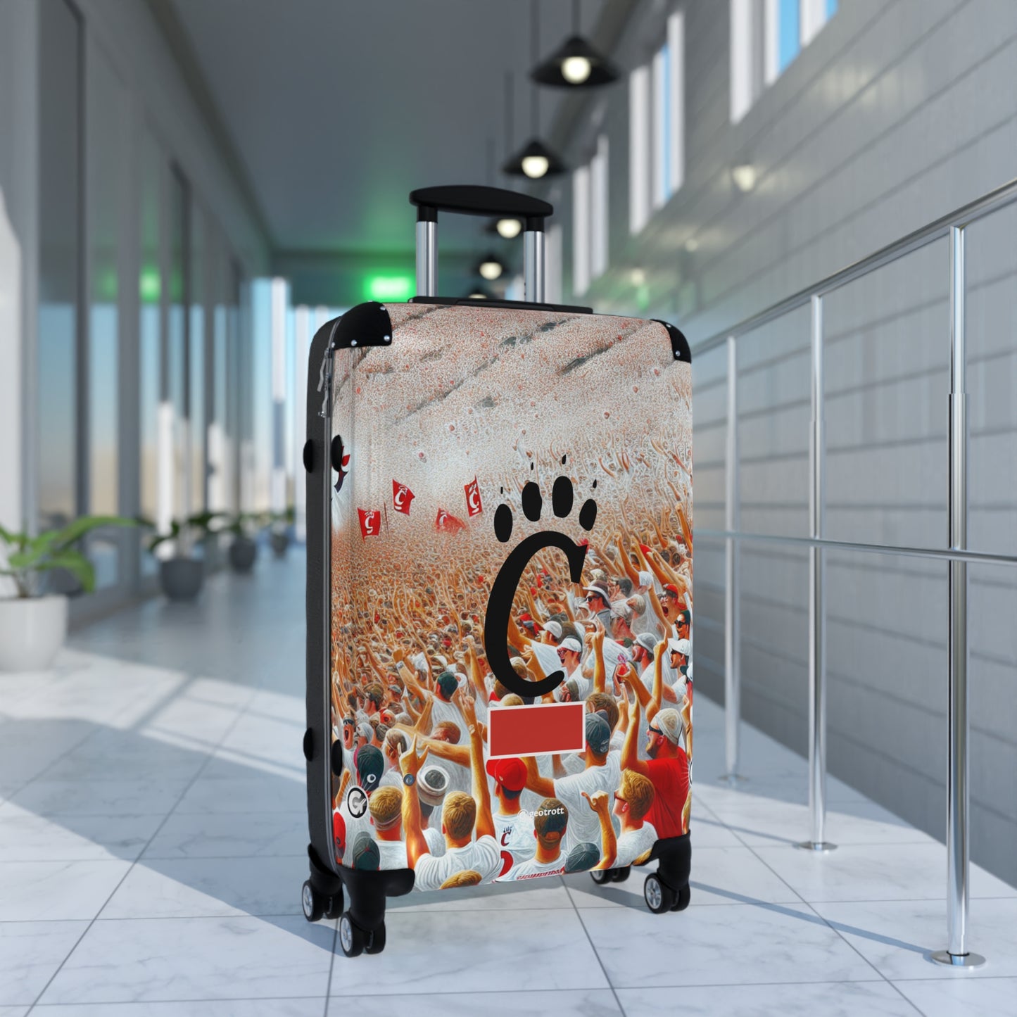 Cincinnati Bearcats Football Team College Team Luggage Bag Rolling Suitcase Spinner