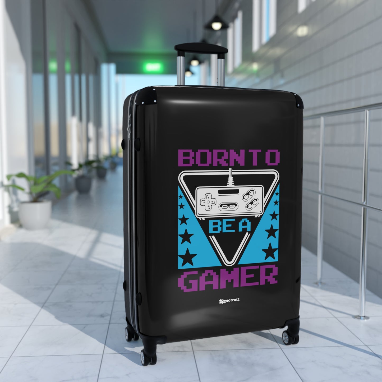 Born to be a Gamer Gamer Gaming Suitcase-Bags-Geotrott